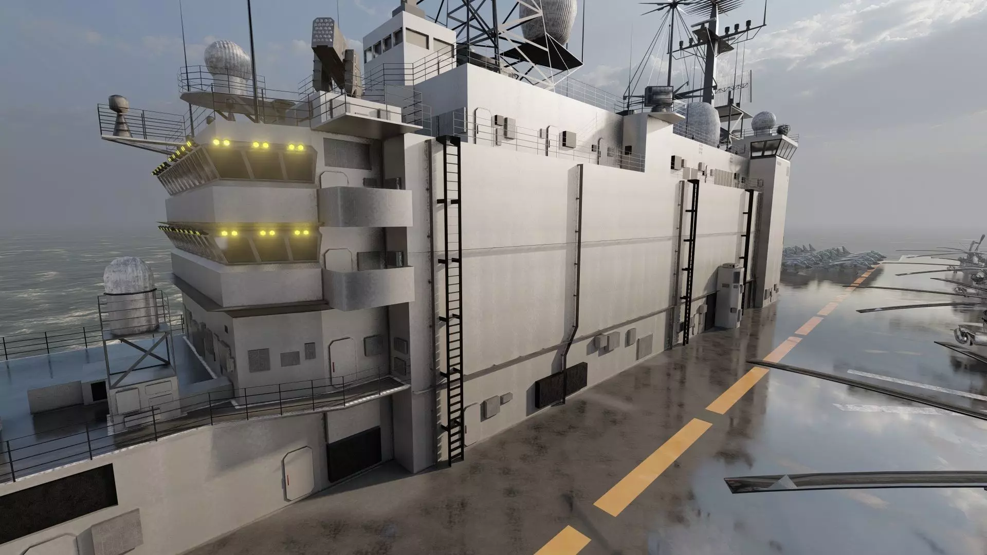 US navy  Amphibious Assault Ship 3D model_31