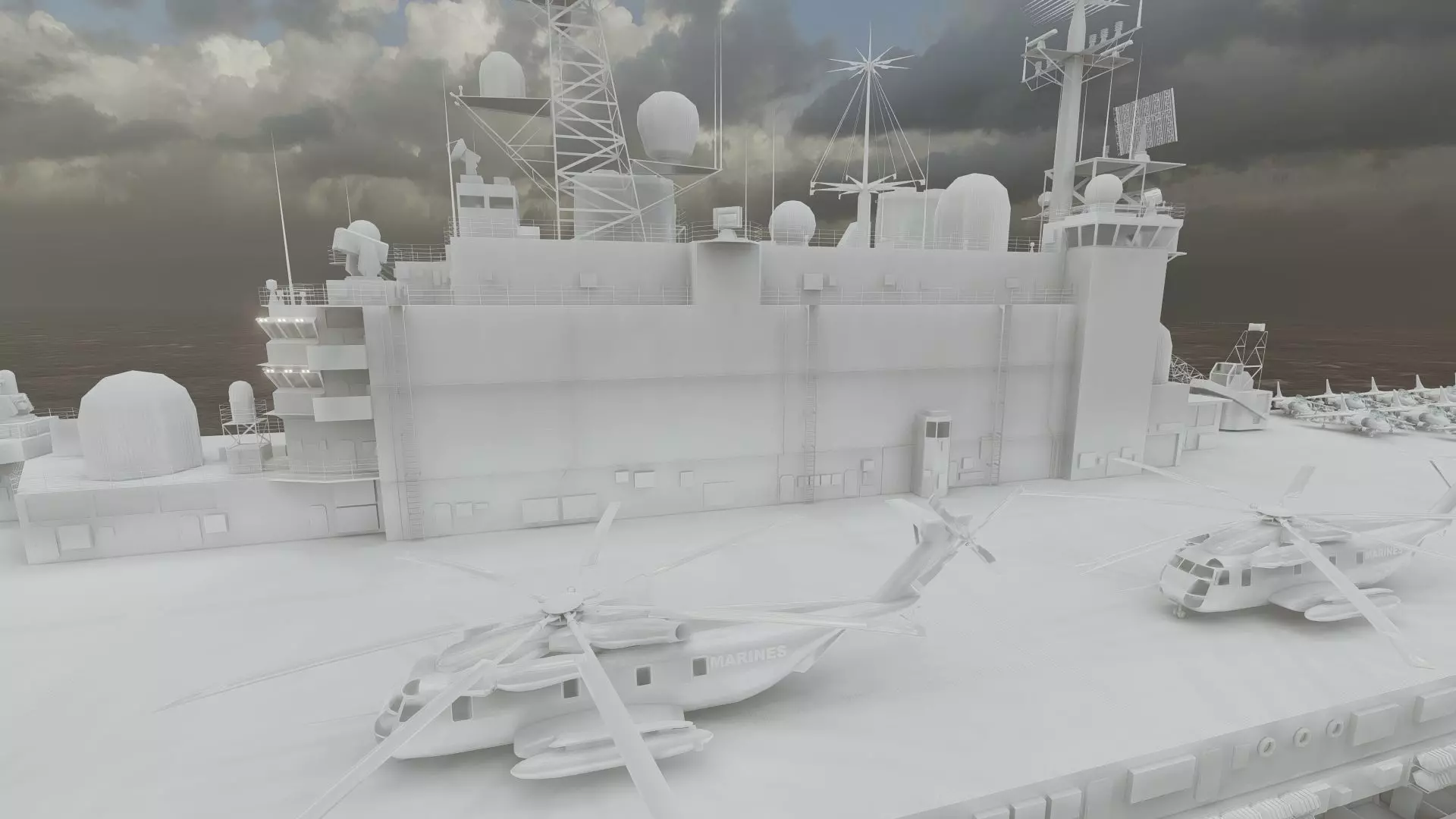 US navy  Amphibious Assault Ship 3D model_42