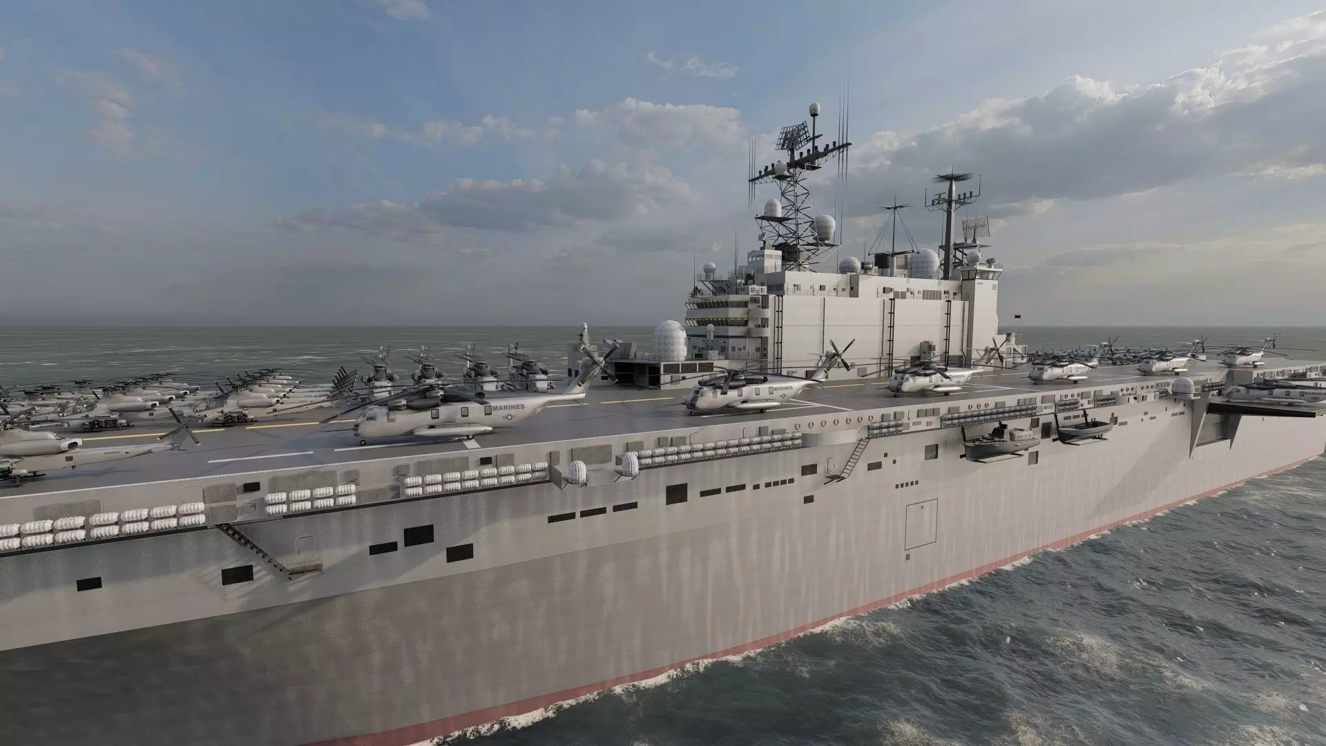 US navy  Amphibious Assault Ship 3D model_9