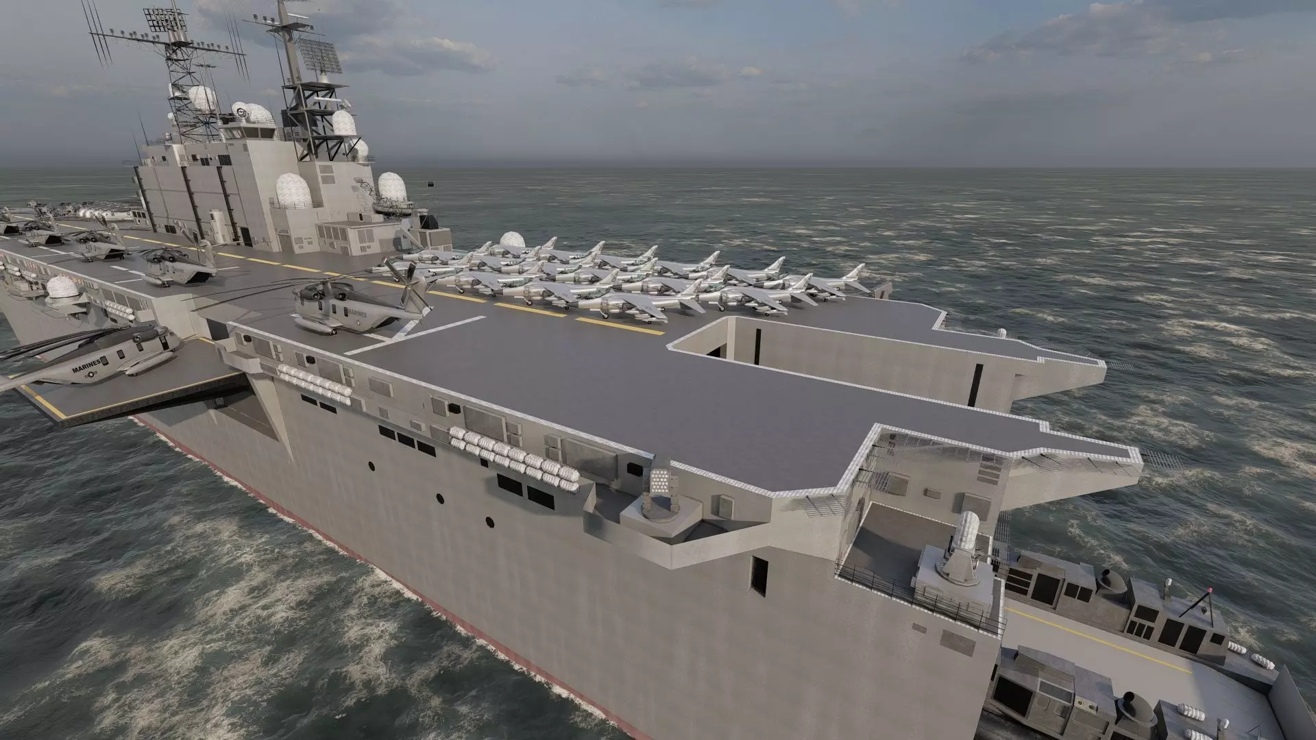 US navy  Amphibious Assault Ship 3D model_14