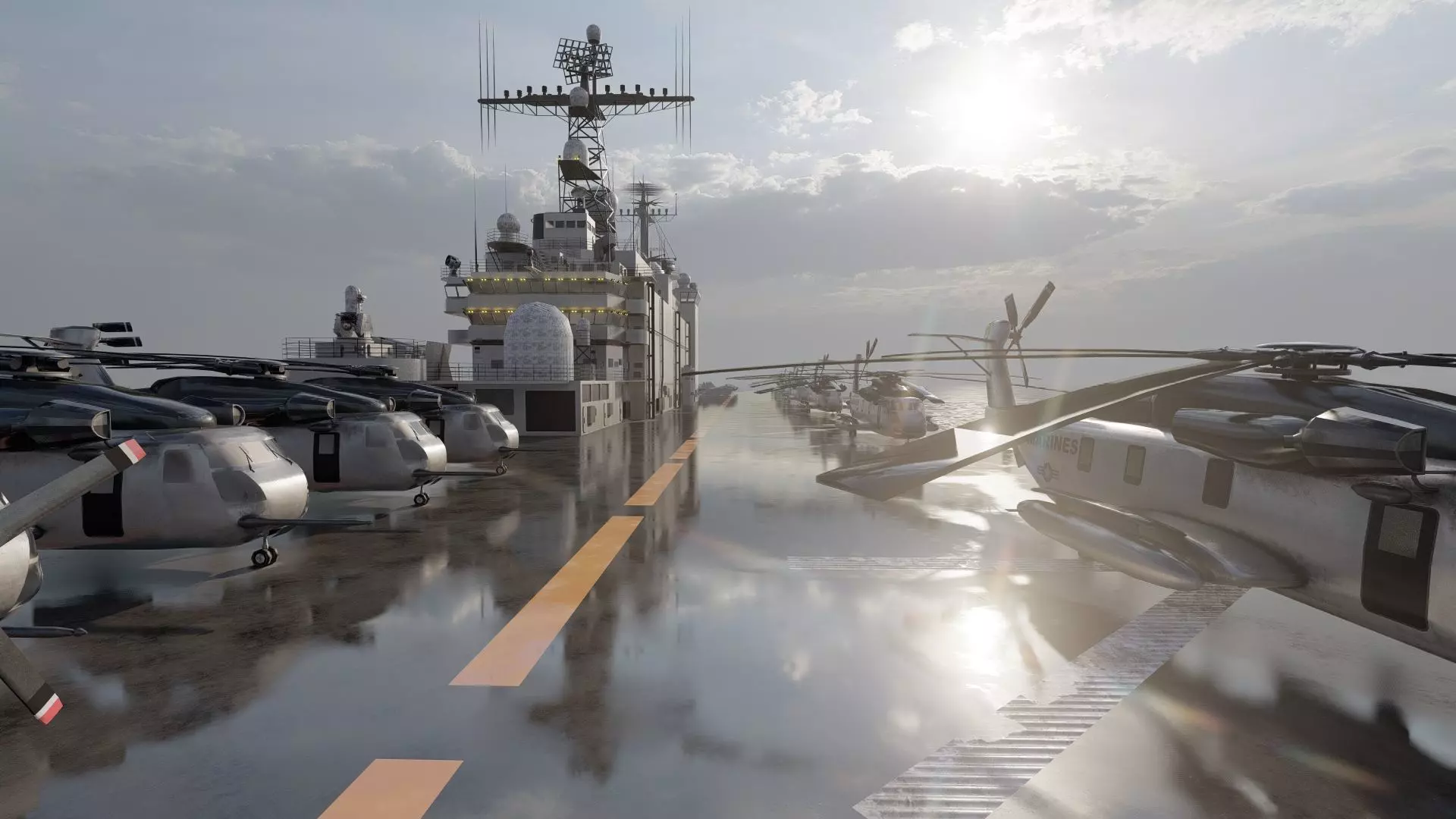 US navy  Amphibious Assault Ship 3D model_28