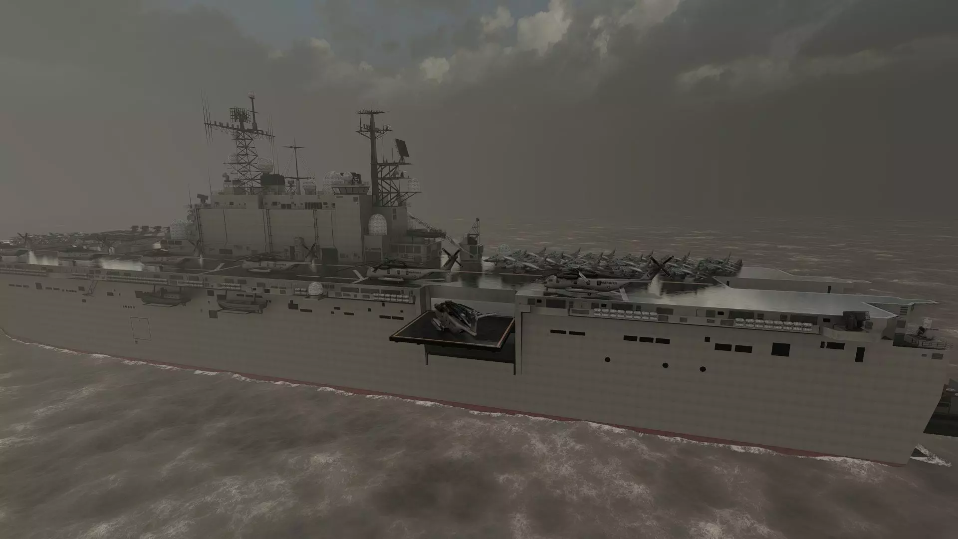 US navy  Amphibious Assault Ship 3D model_36
