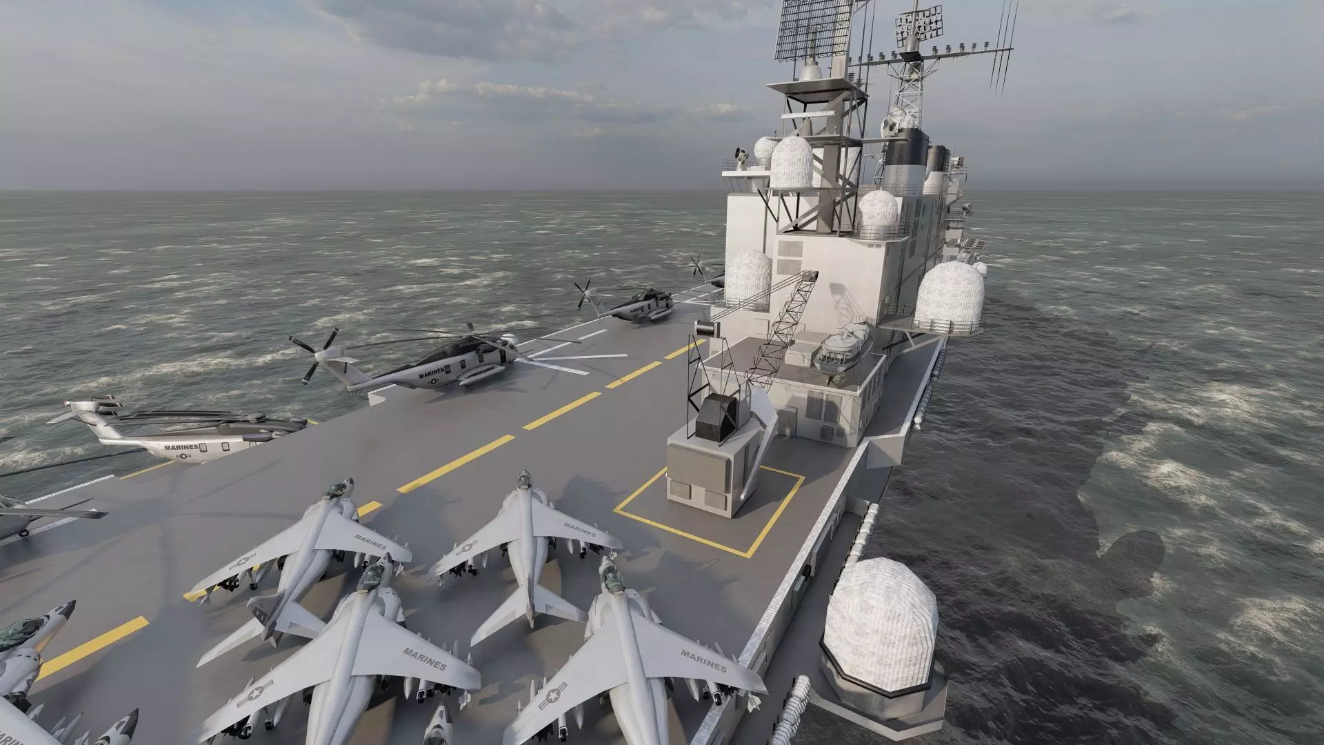 US navy  Amphibious Assault Ship 3D model_18