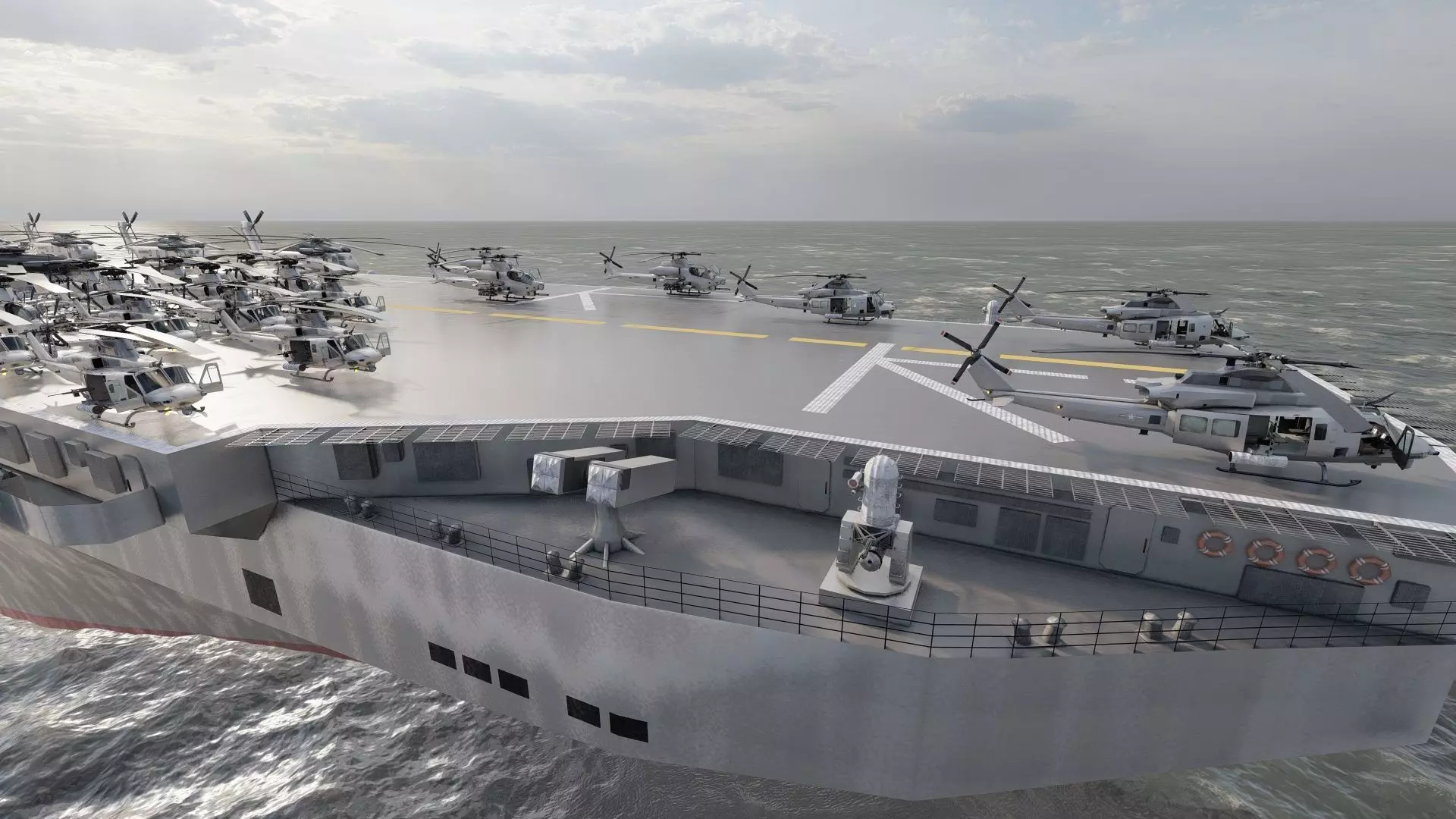 US navy  Amphibious Assault Ship 3D model_22