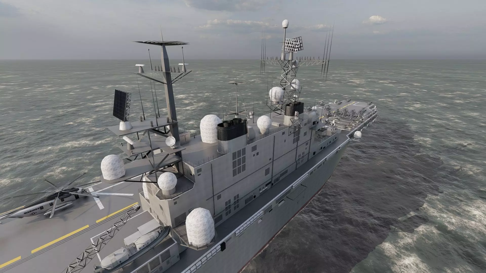 US navy  Amphibious Assault Ship 3D model_19