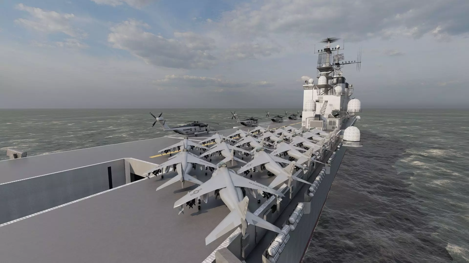 US navy  Amphibious Assault Ship 3D model_17