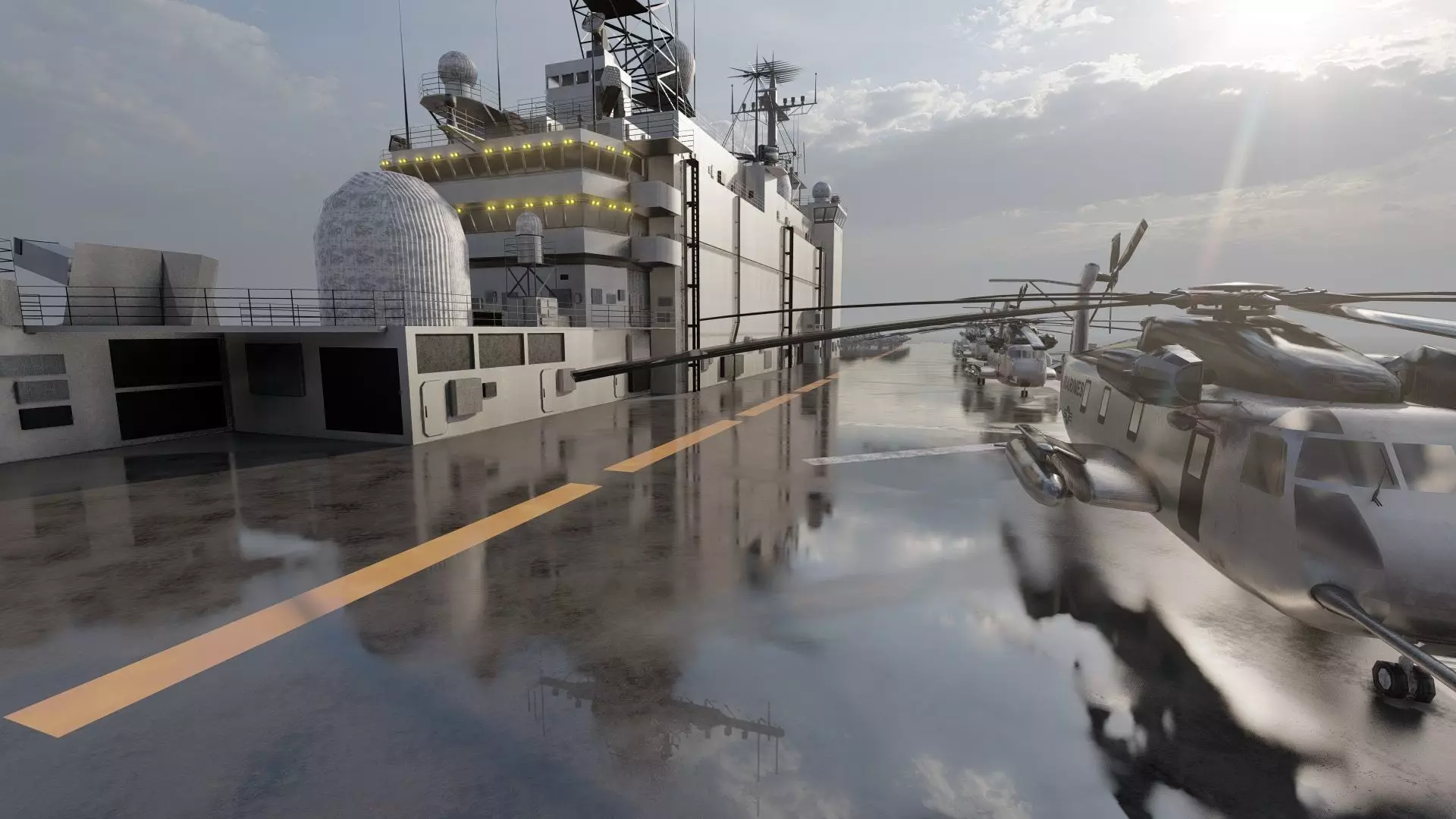 US navy  Amphibious Assault Ship 3D model_29