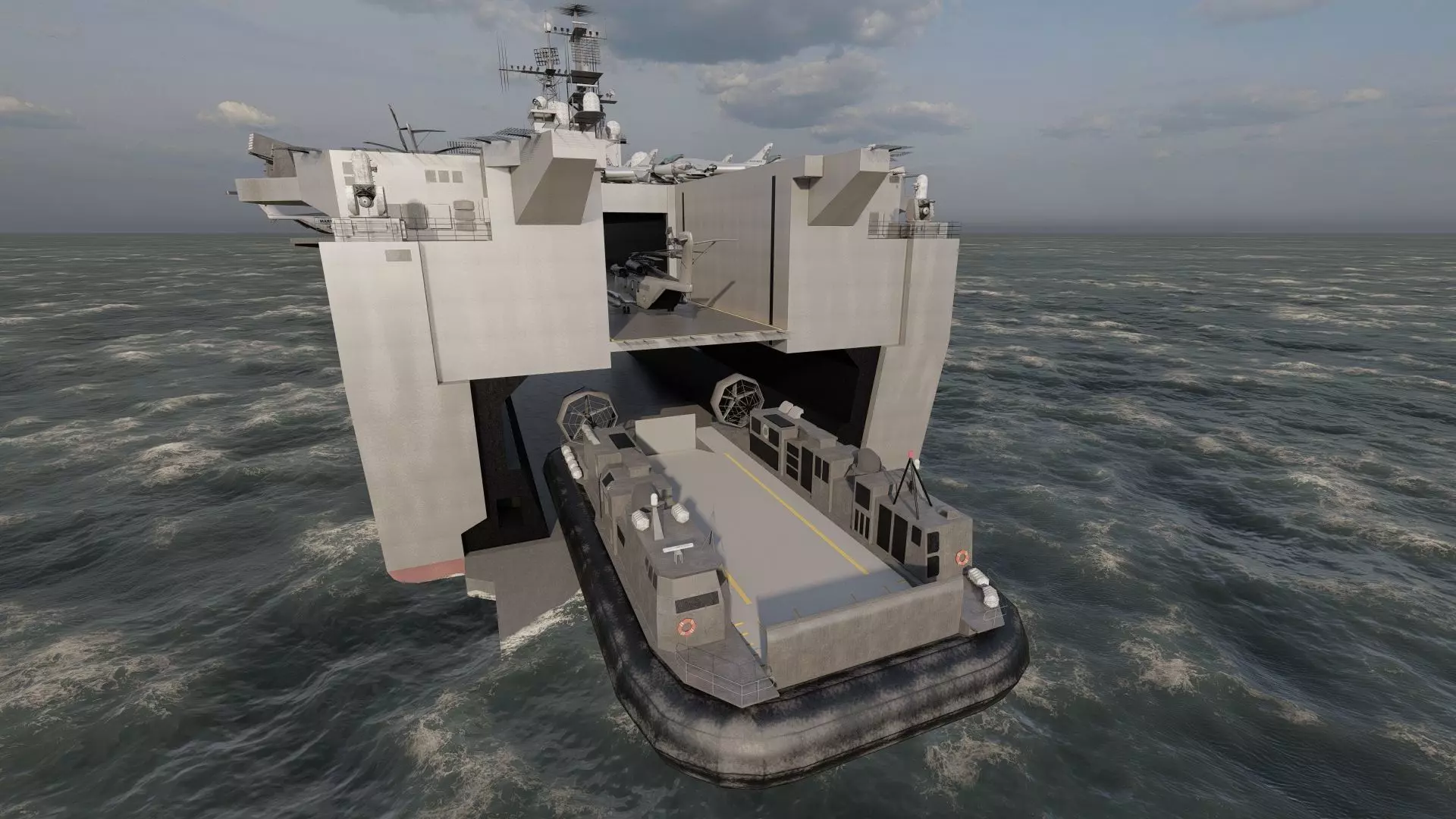 US navy  Amphibious Assault Ship 3D model_15