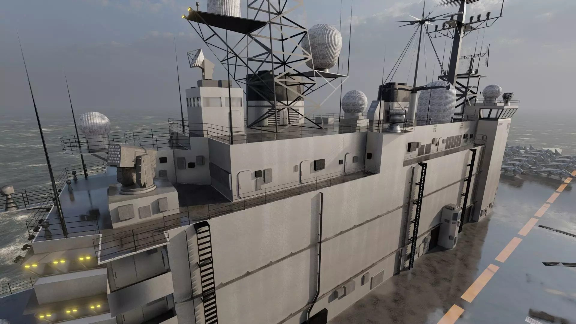 US navy  Amphibious Assault Ship 3D model_32