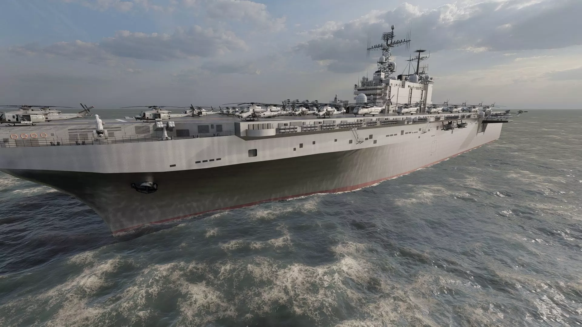 US navy  Amphibious Assault Ship 3D model_8