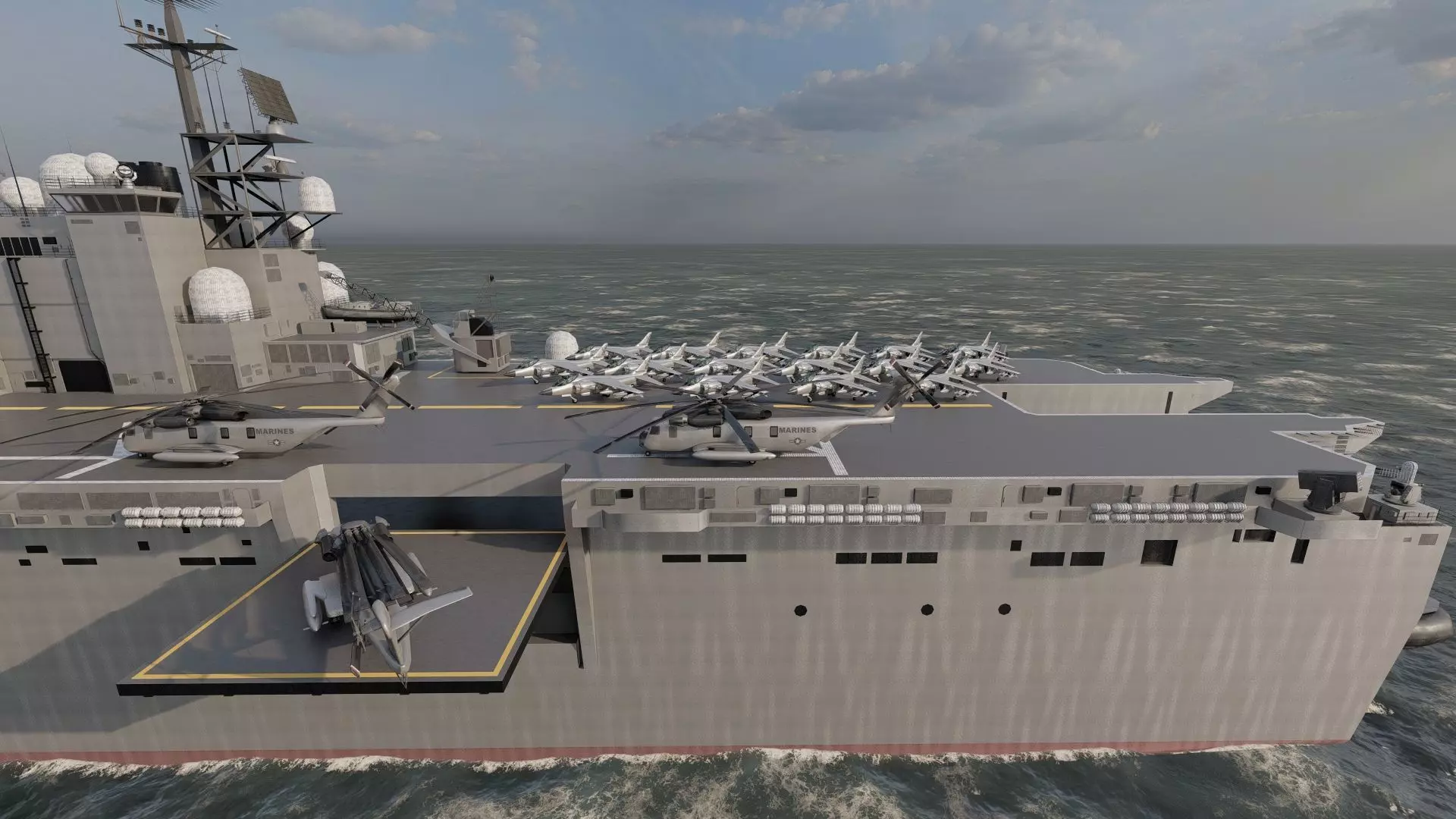 US navy  Amphibious Assault Ship 3D model_13