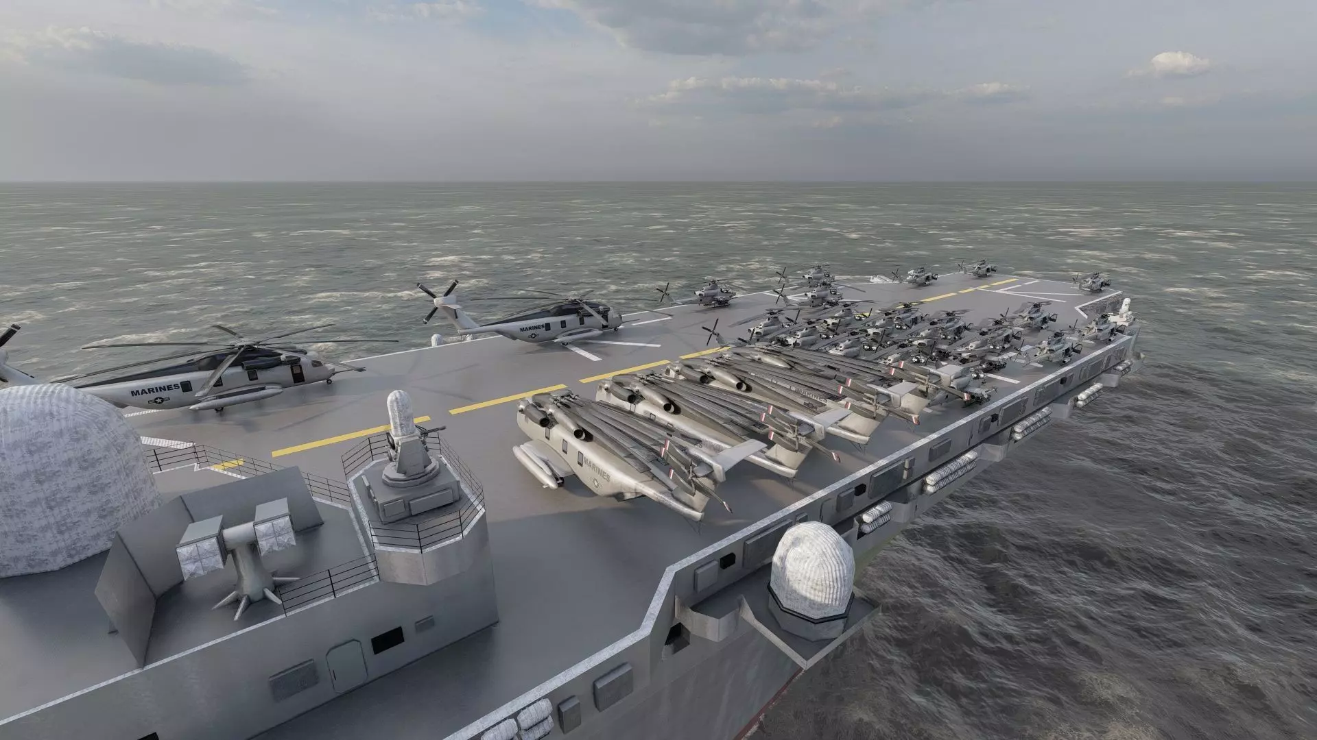 US navy  Amphibious Assault Ship 3D model_21