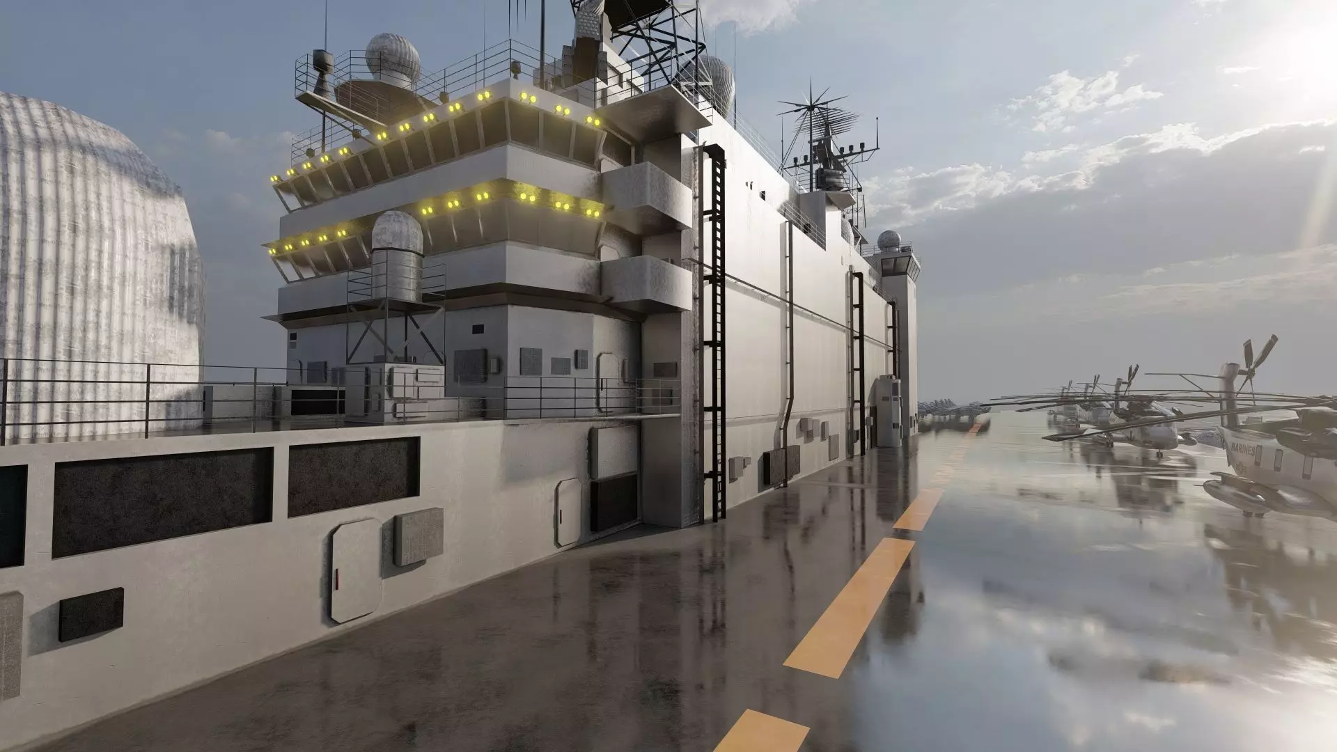 US navy  Amphibious Assault Ship 3D model_30