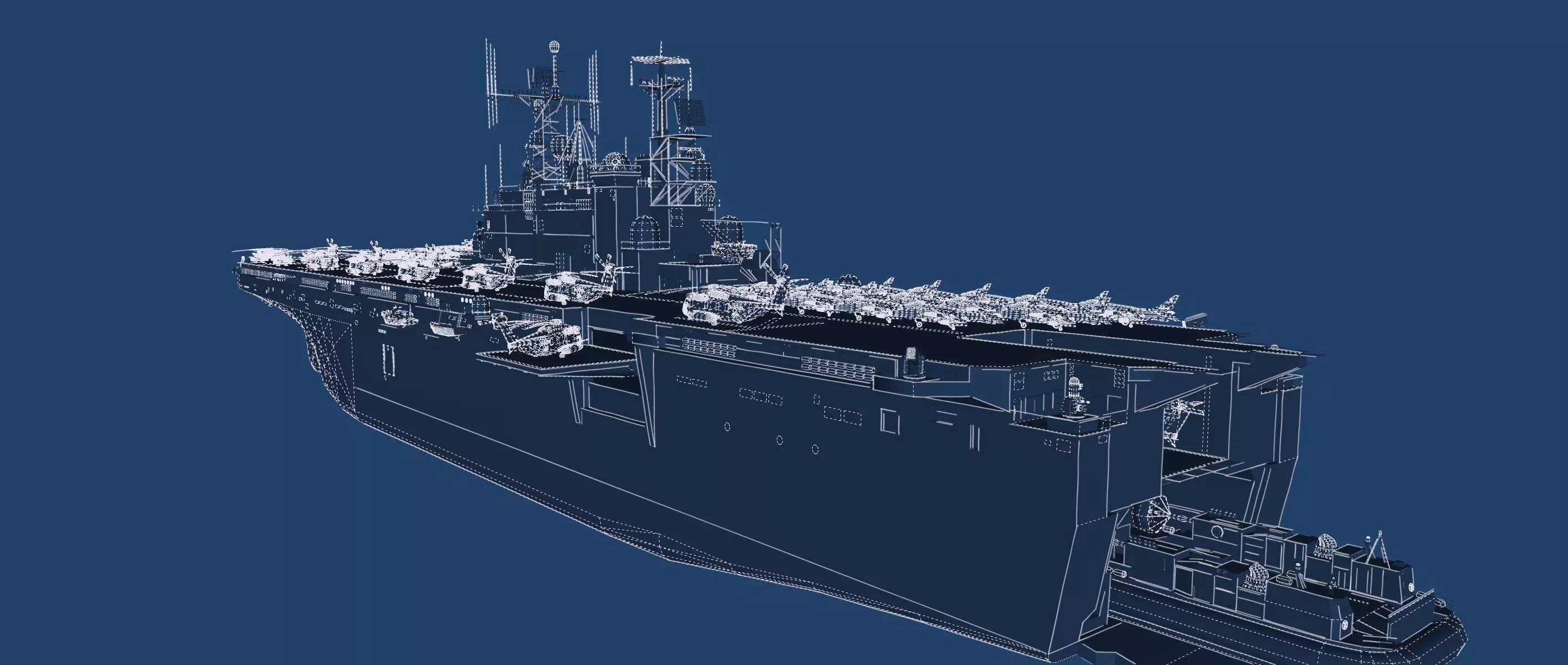 US navy  Amphibious Assault Ship 3D model_49