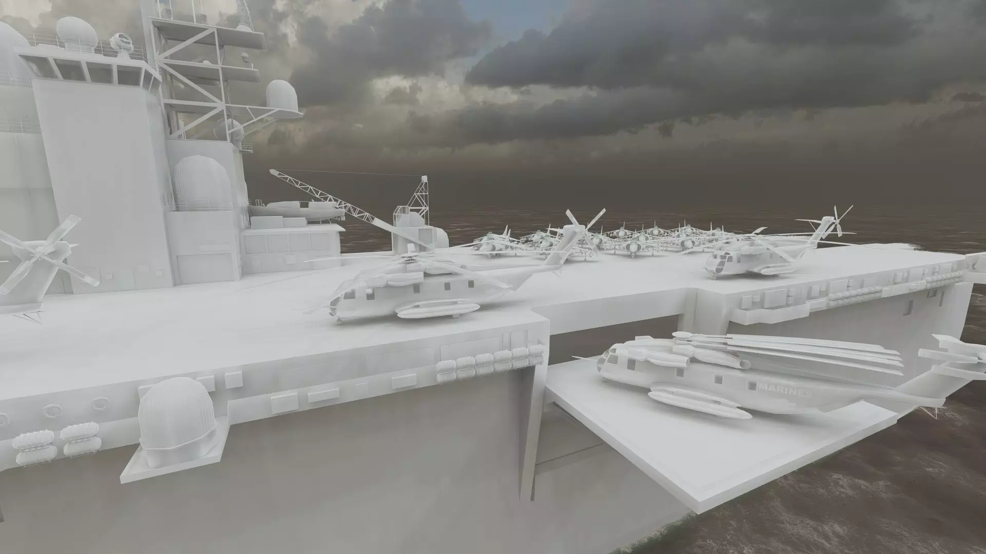 US navy  Amphibious Assault Ship 3D model_43