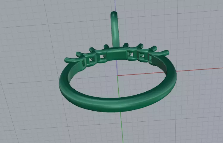 Solitaire pear engagement rings Model 7796 3D print model_4