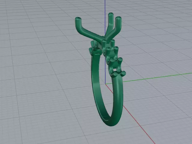 Solitaire pear engagement rings Model 7796 3D print model_3