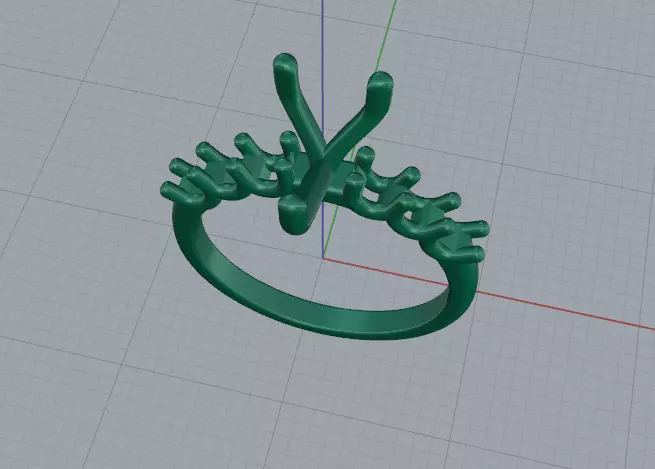 Solitaire pear engagement rings Model 7796 3D print model_2