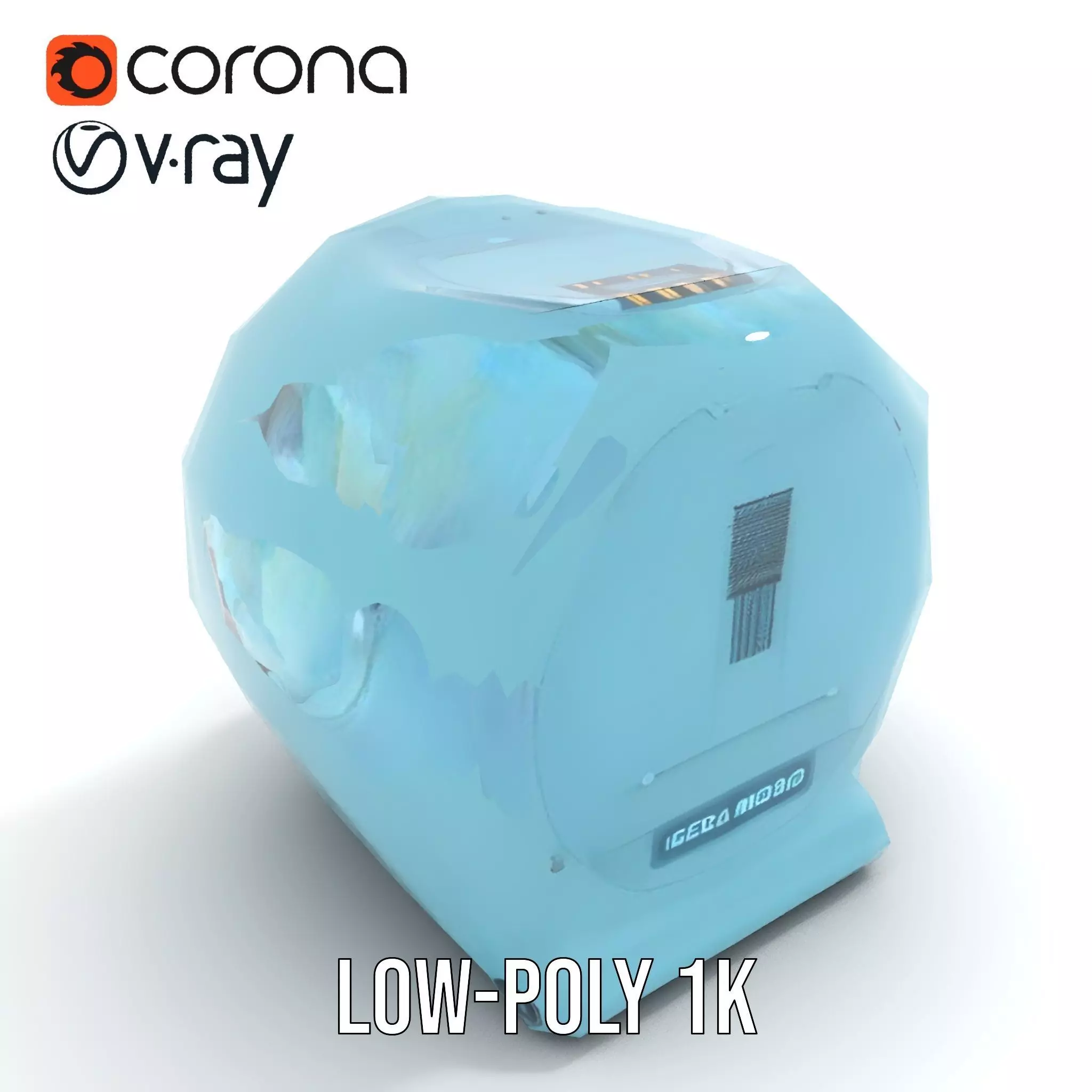 Futuristic Medical Capsule Model Pack with LED Lights Low-poly 3D model_10