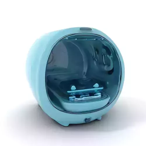 Futuristic Medical Capsule Model Pack with LED Lights Low-poly 3D model