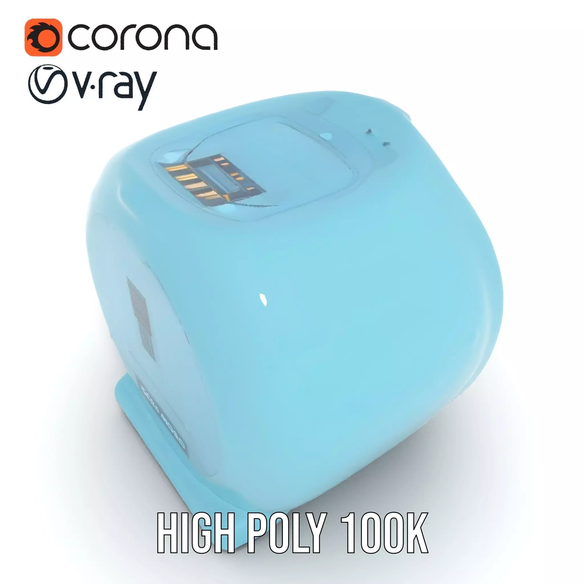 Futuristic Medical Capsule Model Pack with LED Lights Low-poly 3D model_17