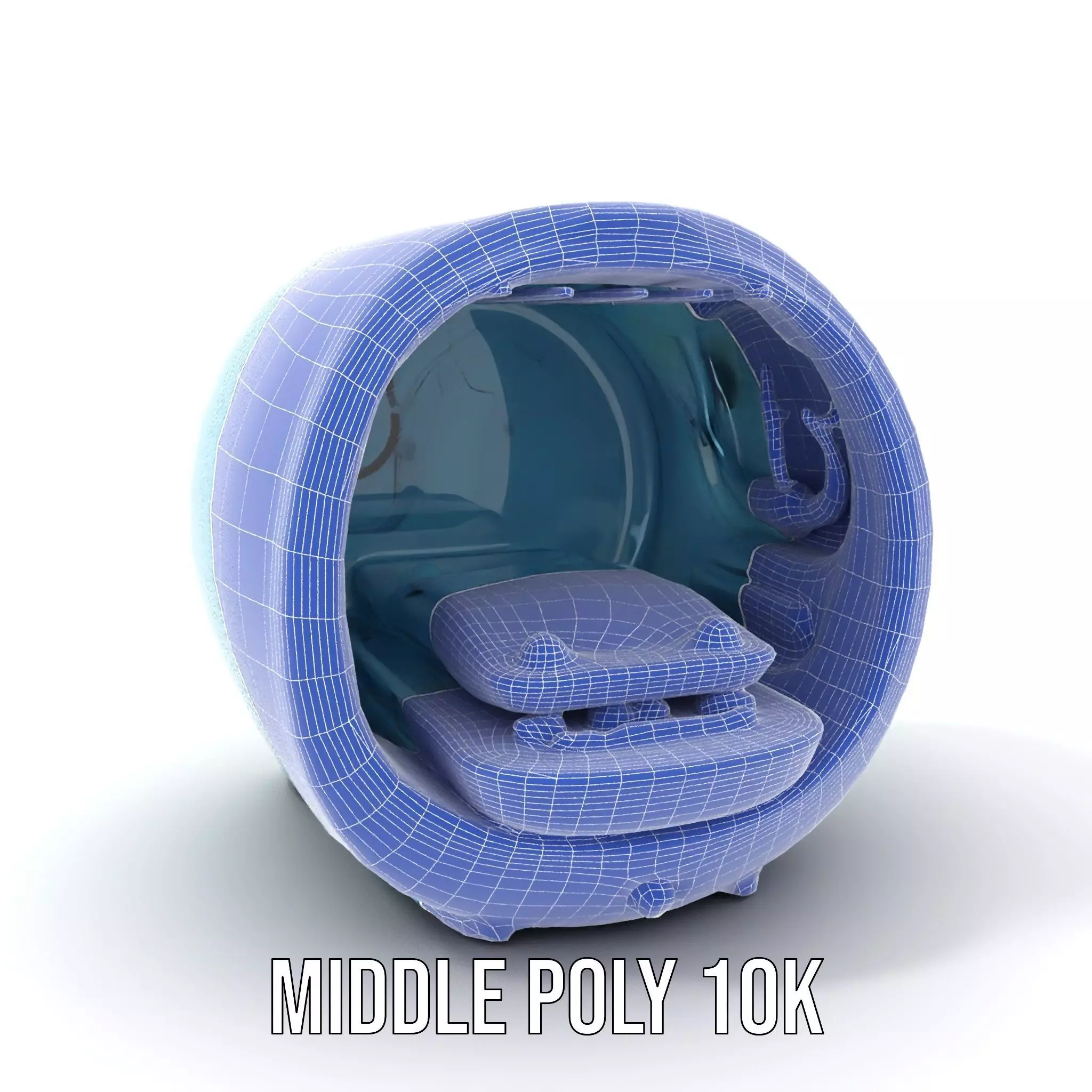 Futuristic Medical Capsule Model Pack with LED Lights Low-poly 3D model_15