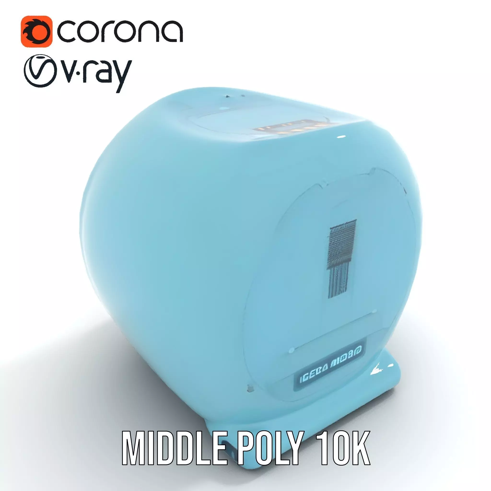 Futuristic Medical Capsule Model Pack with LED Lights Low-poly 3D model_6