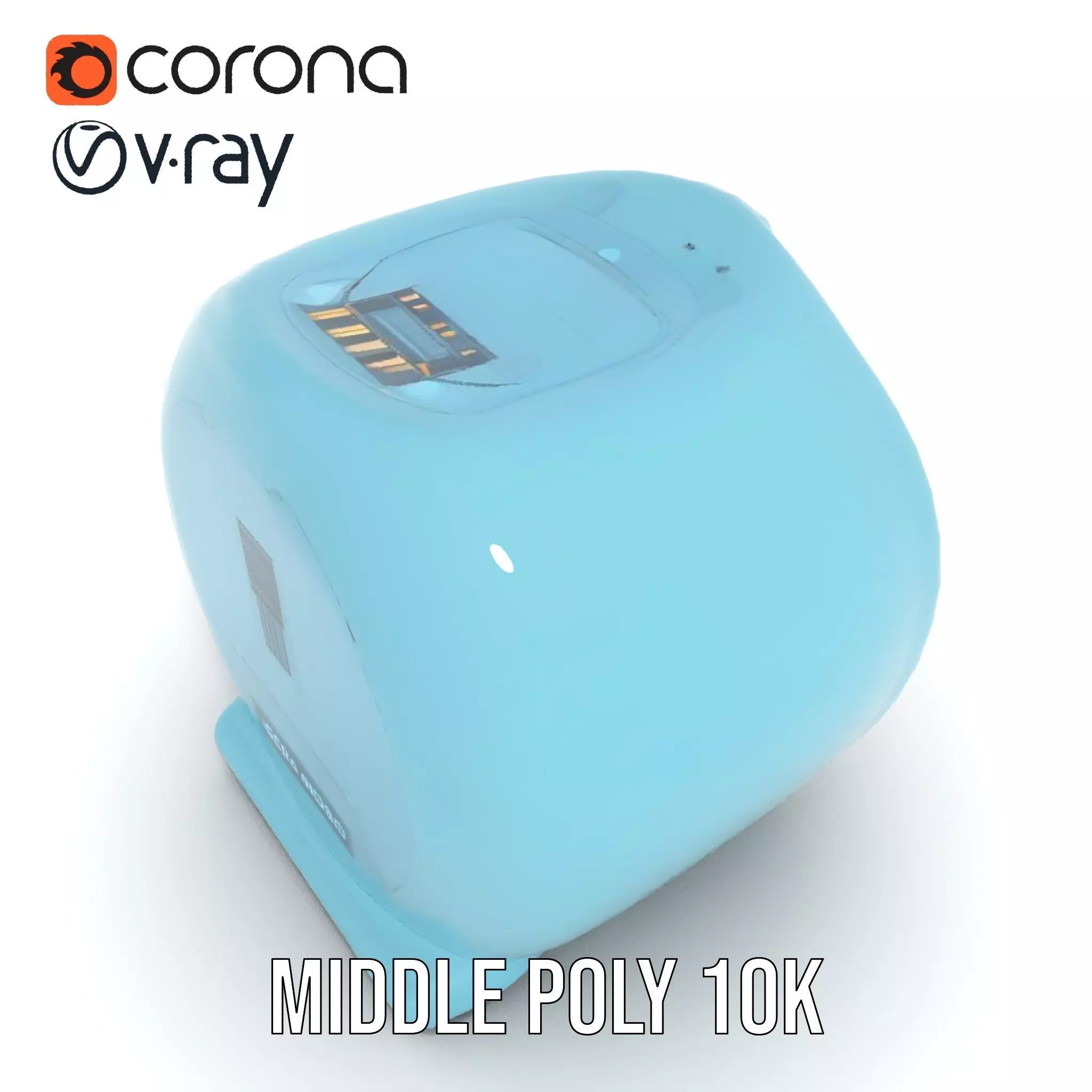 Futuristic Medical Capsule Model Pack with LED Lights Low-poly 3D model_9