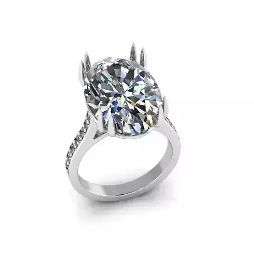 Solitaire oval engagement rings Model 7787