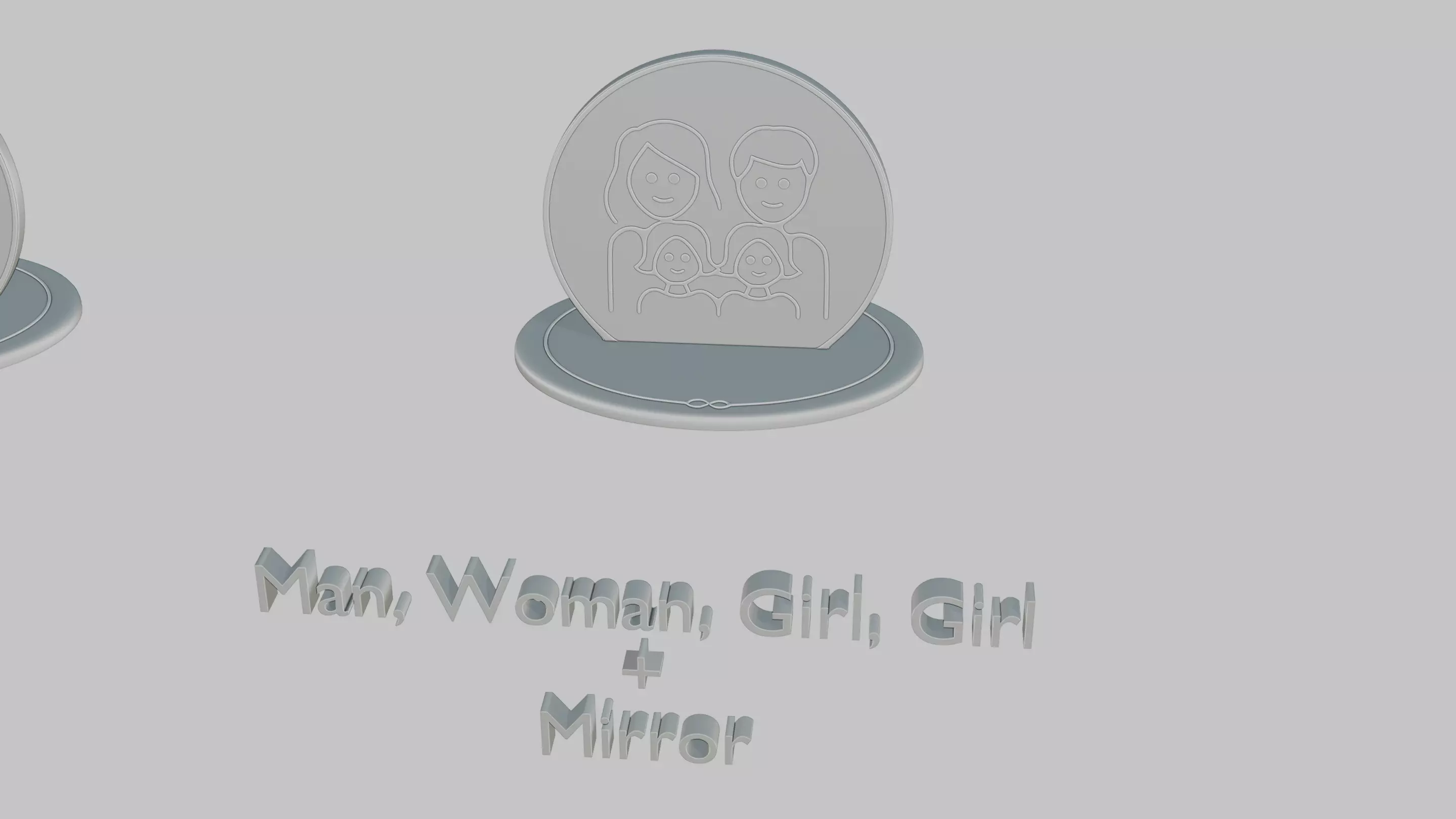 Family Mini Pack Emoji Statues 3D print model_6