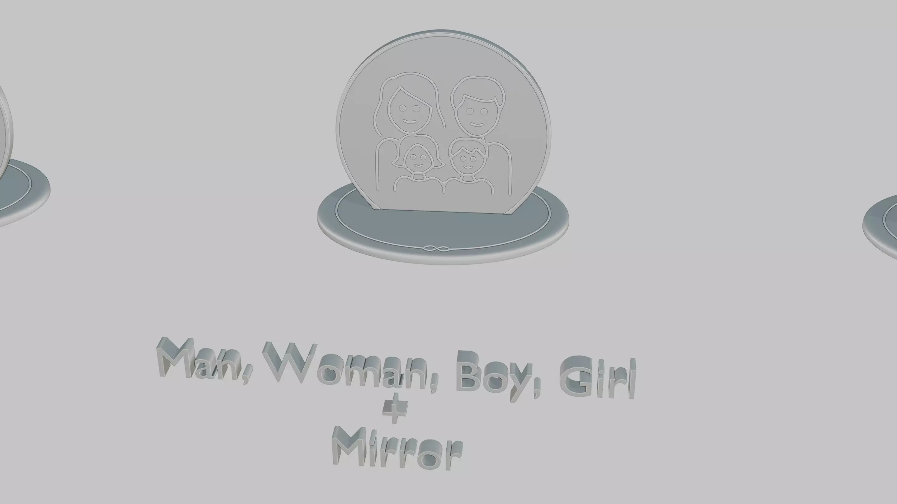 Family Mini Pack Emoji Statues 3D print model_4