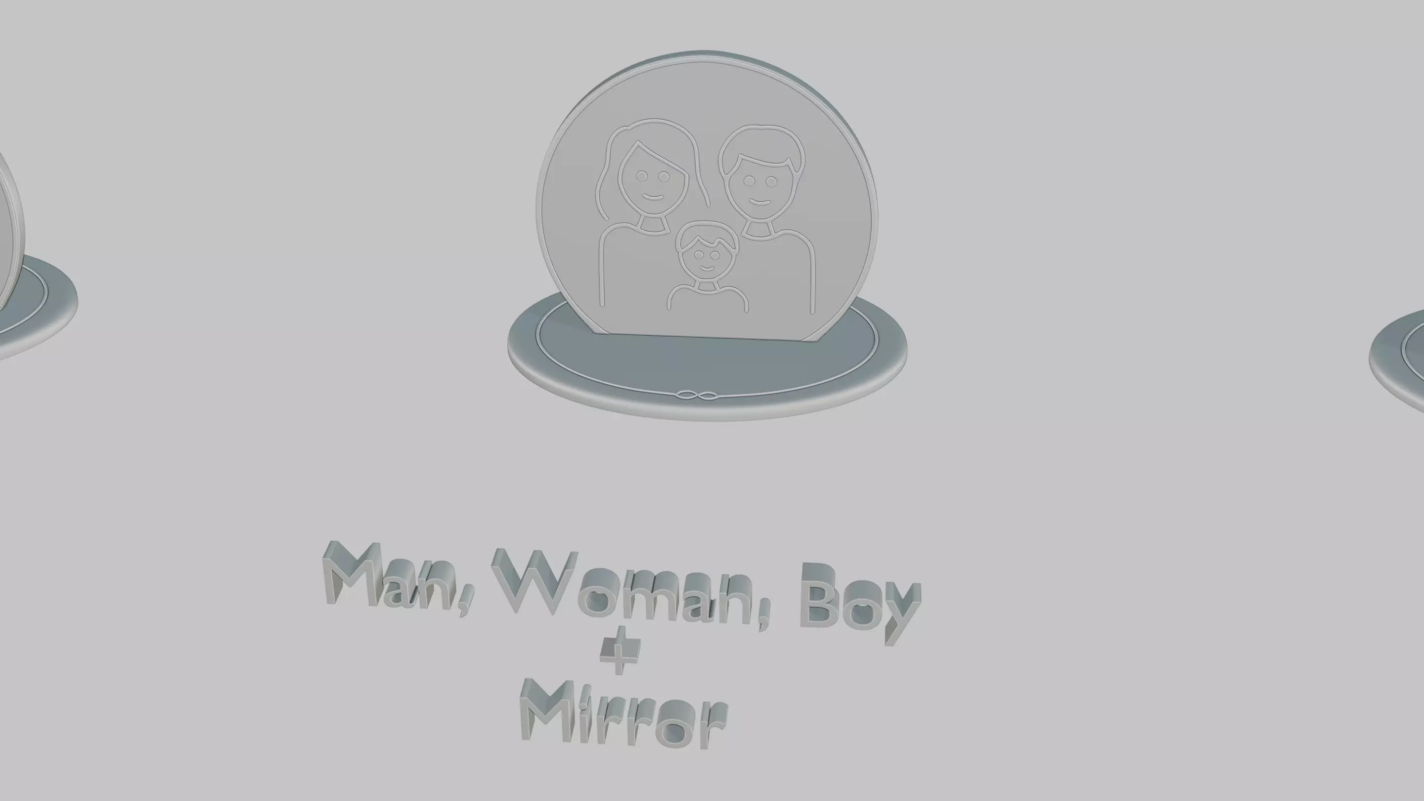 Family Mini Pack Emoji Statues 3D print model_2