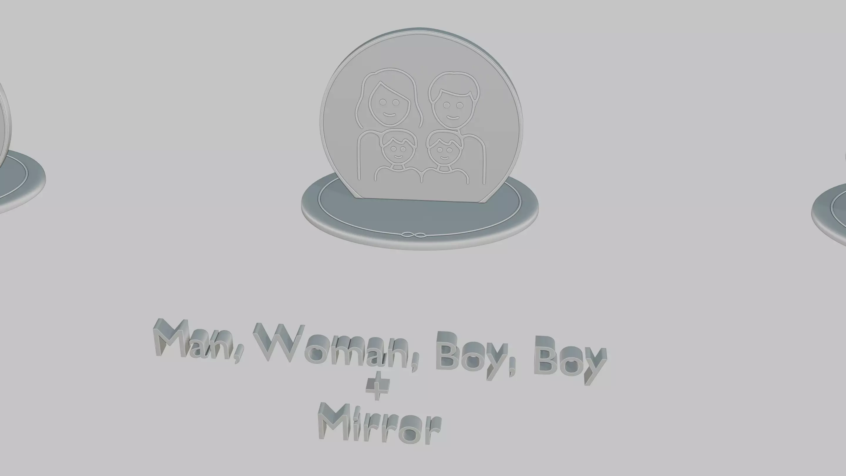 Family Mini Pack Emoji Statues 3D print model_5