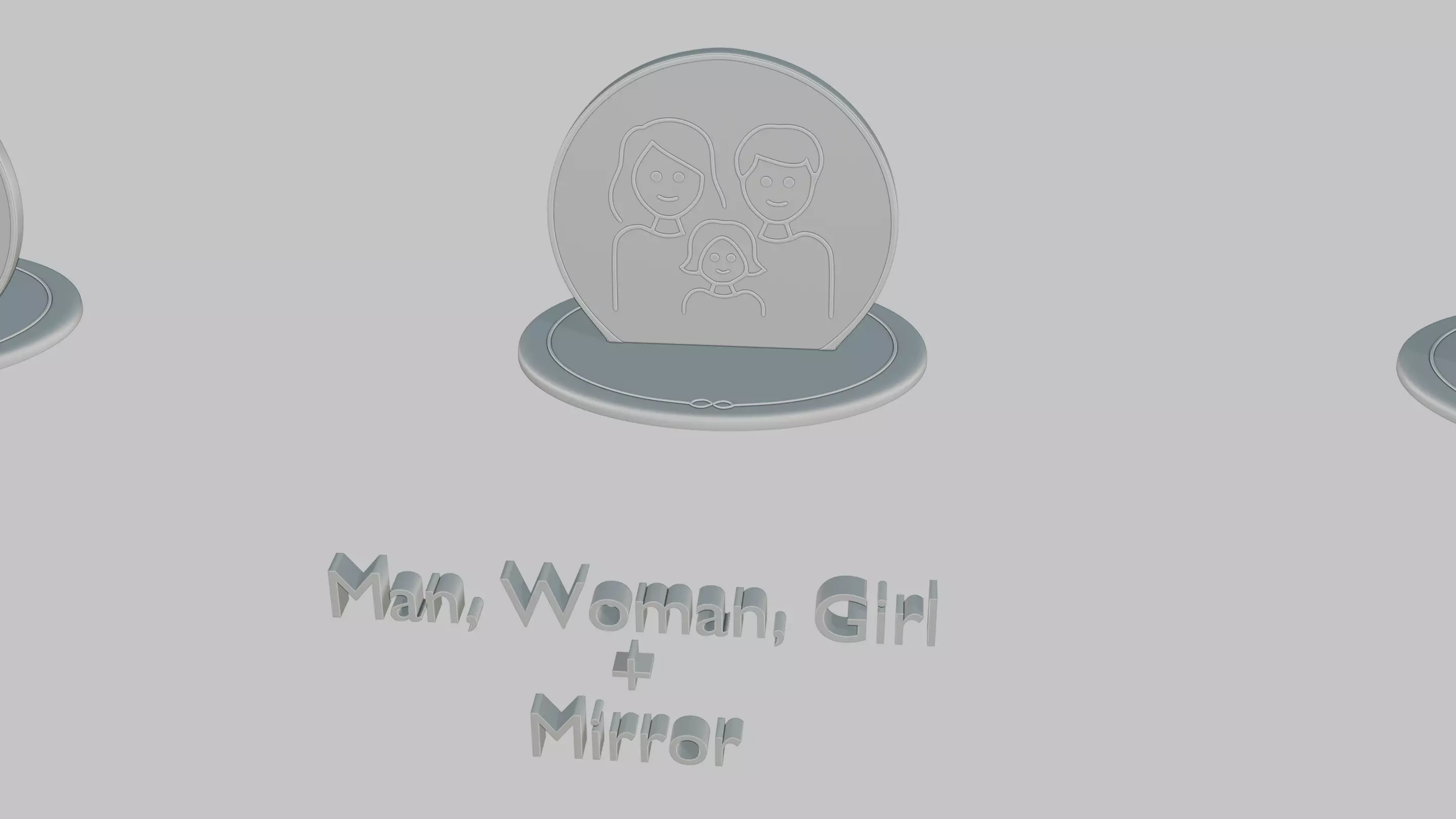 Family Mini Pack Emoji Statues 3D print model_3