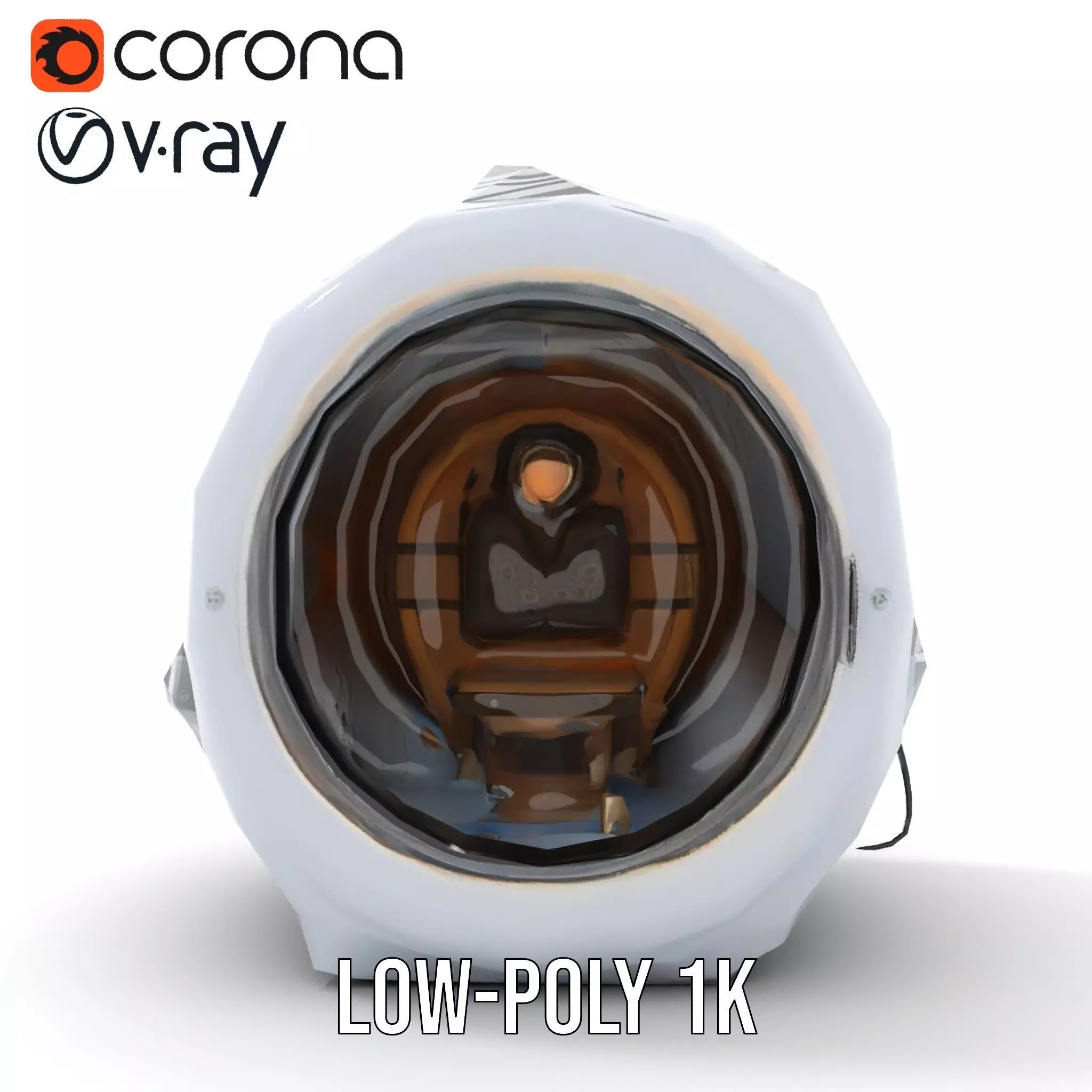 Futuristic Capsule Interior Model Pack Low-poly 3D model_16