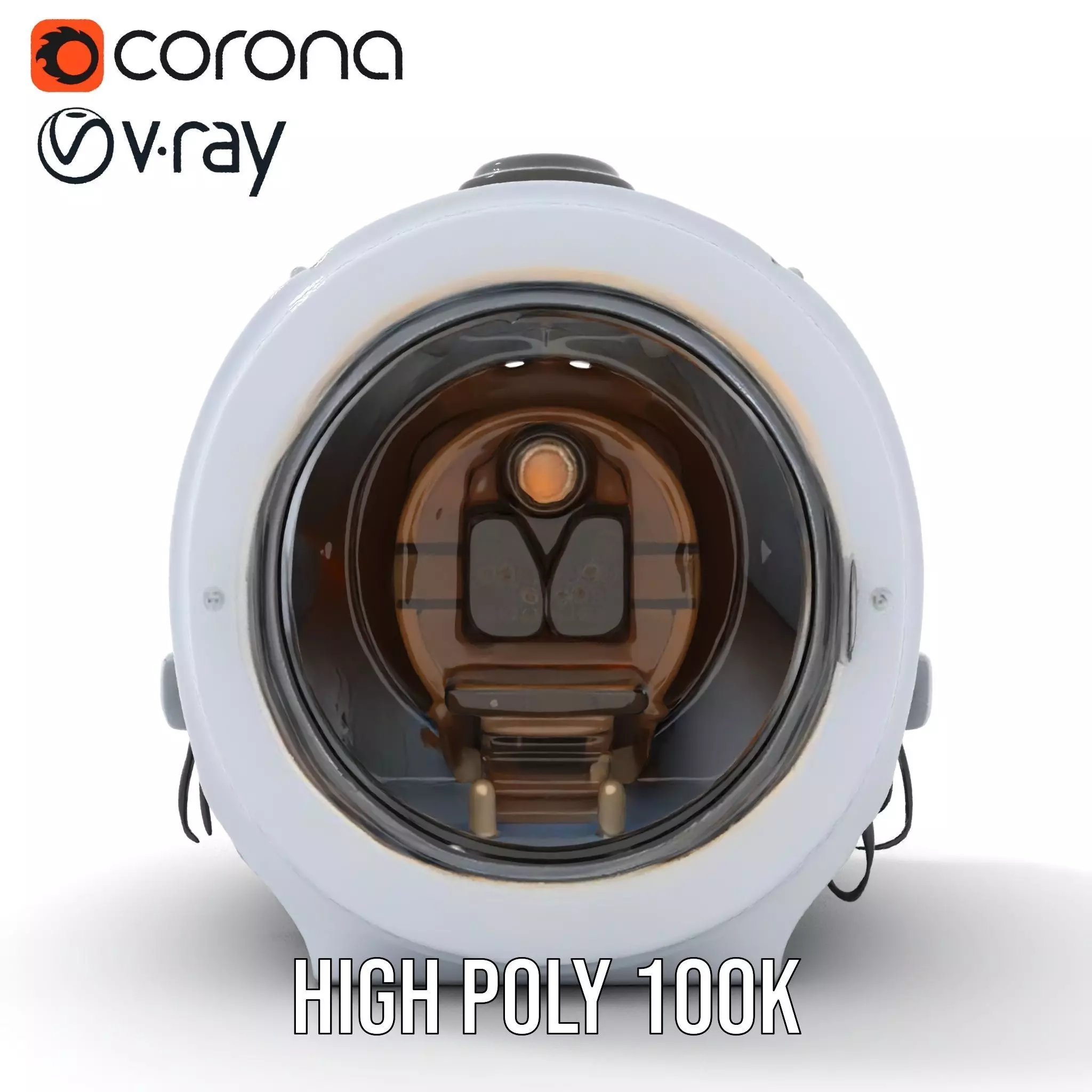 Futuristic Capsule Interior Model Pack Low-poly 3D model_17