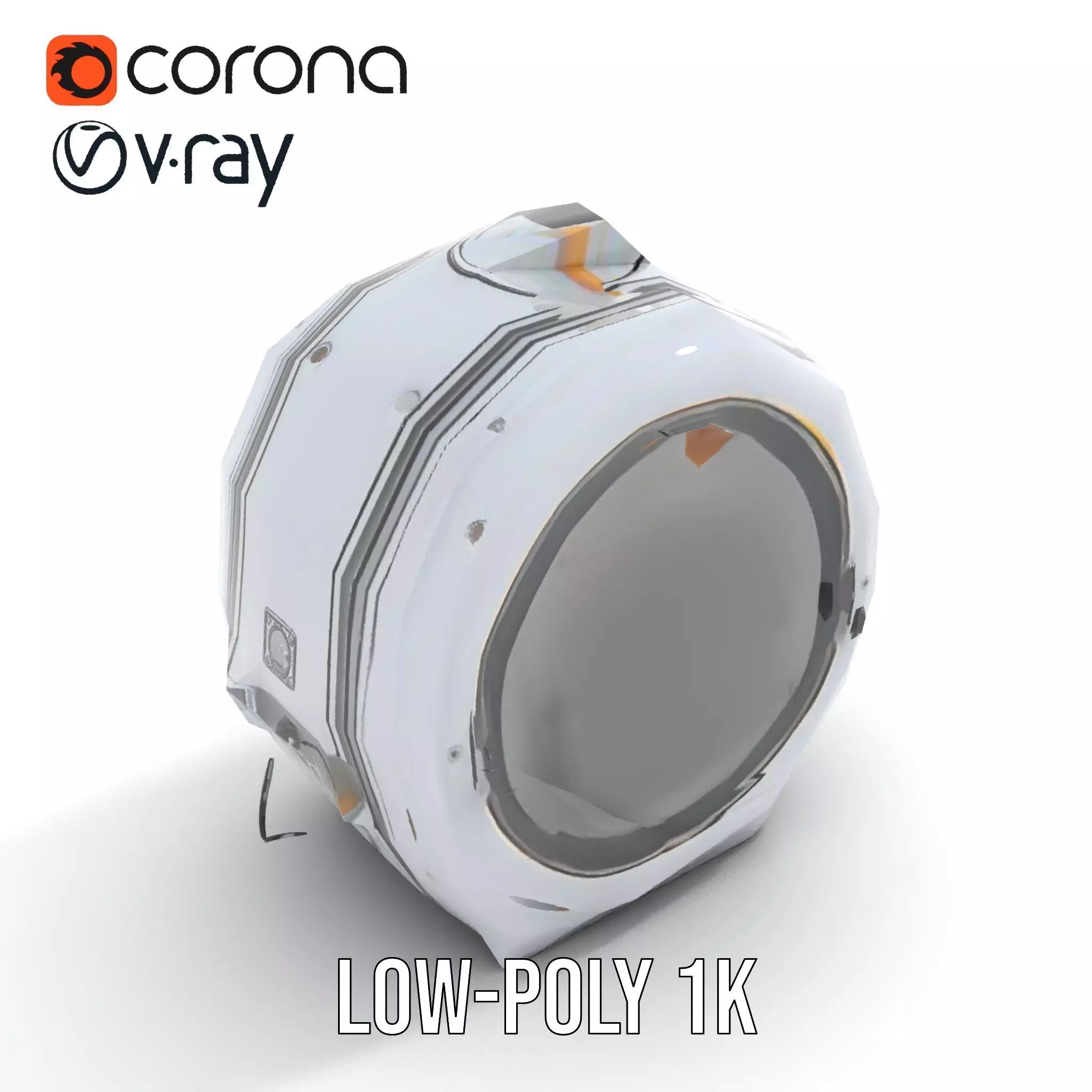 Futuristic Capsule Interior Model Pack Low-poly 3D model_7