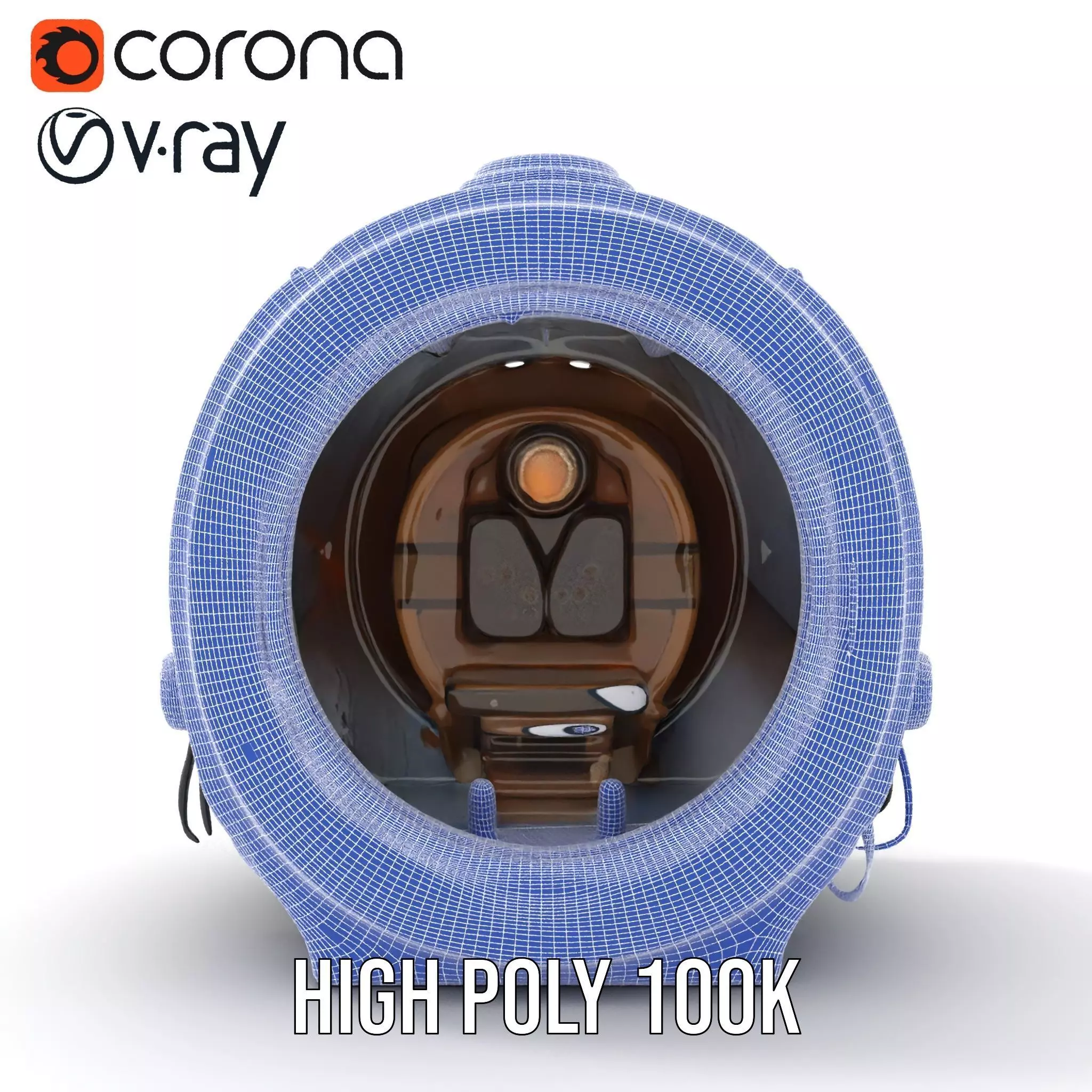 Futuristic Capsule Interior Model Pack Low-poly 3D model_33