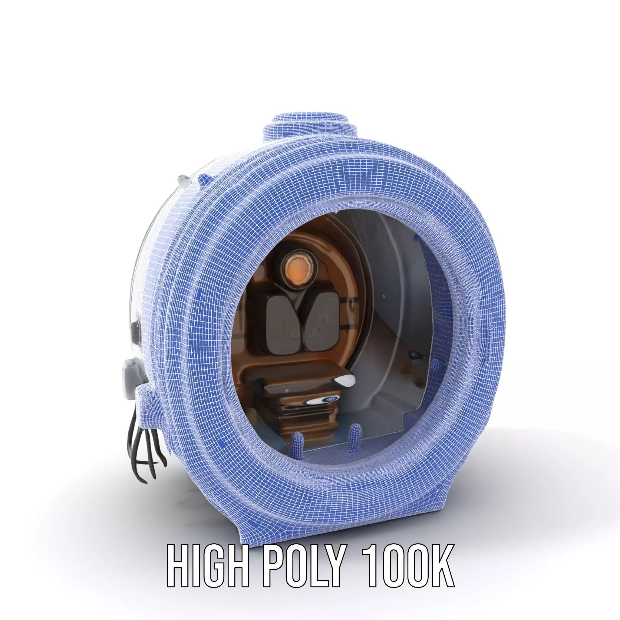 Futuristic Capsule Interior Model Pack Low-poly 3D model_4