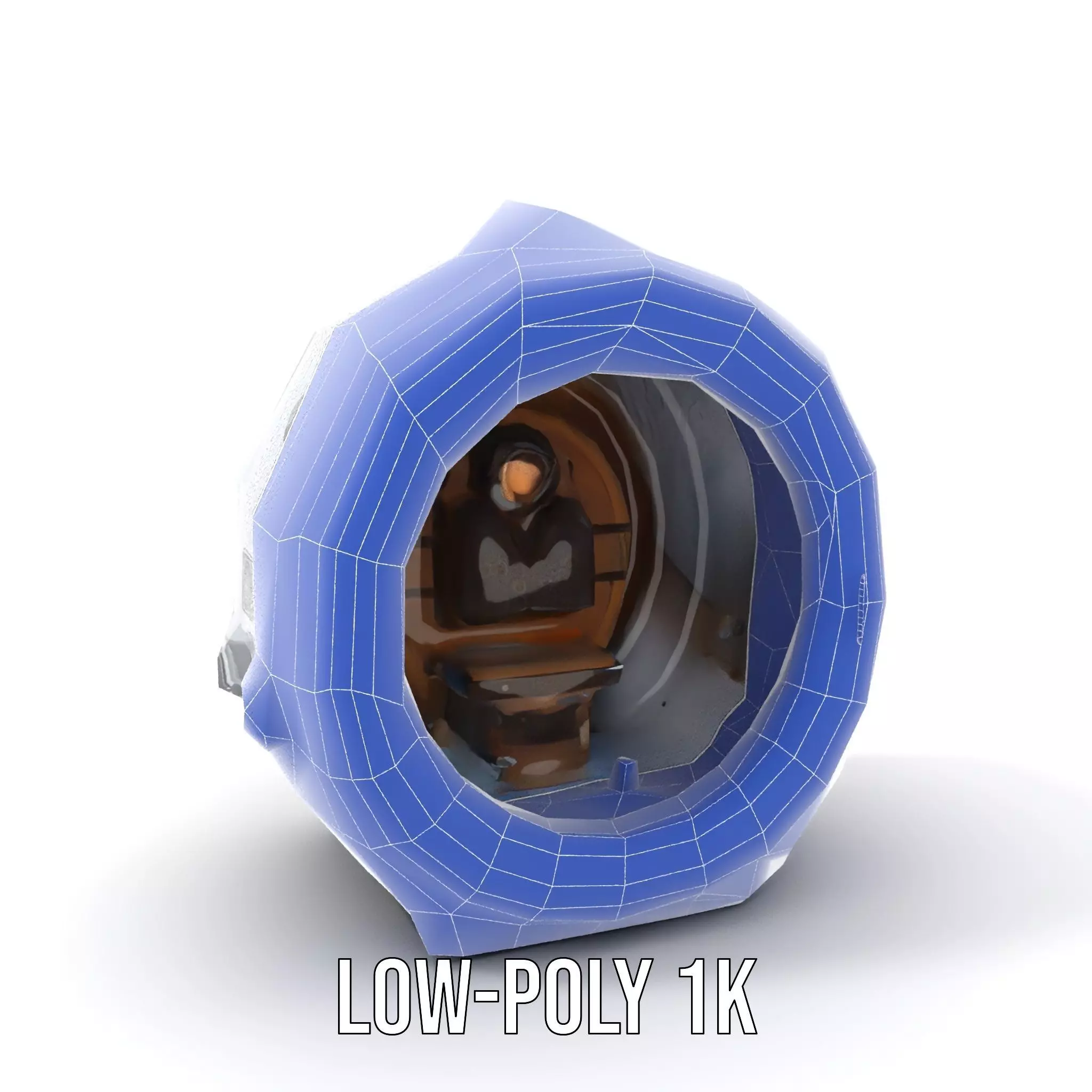 Futuristic Capsule Interior Model Pack Low-poly 3D model_19