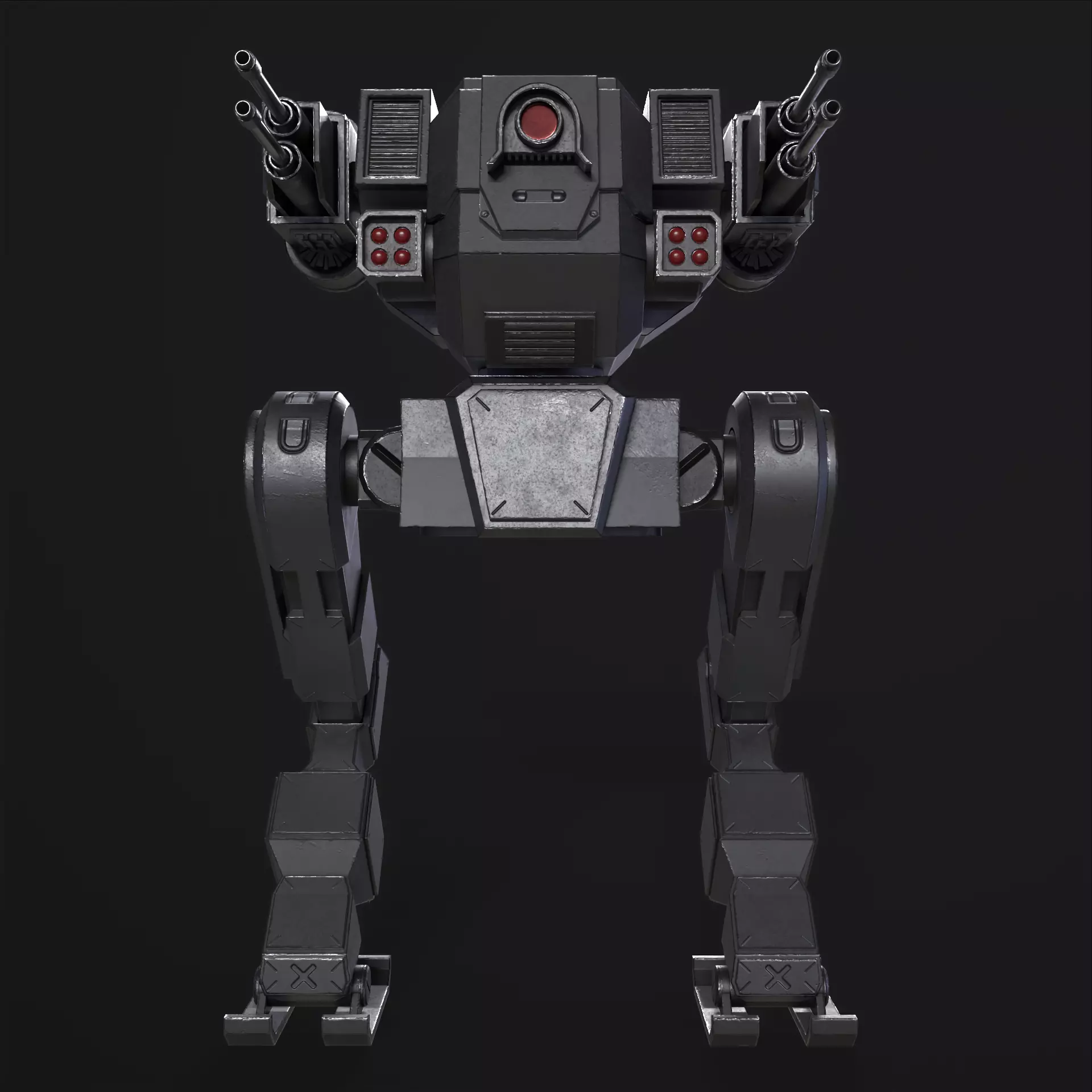Military Mech PBR Low-poly 3D model_20