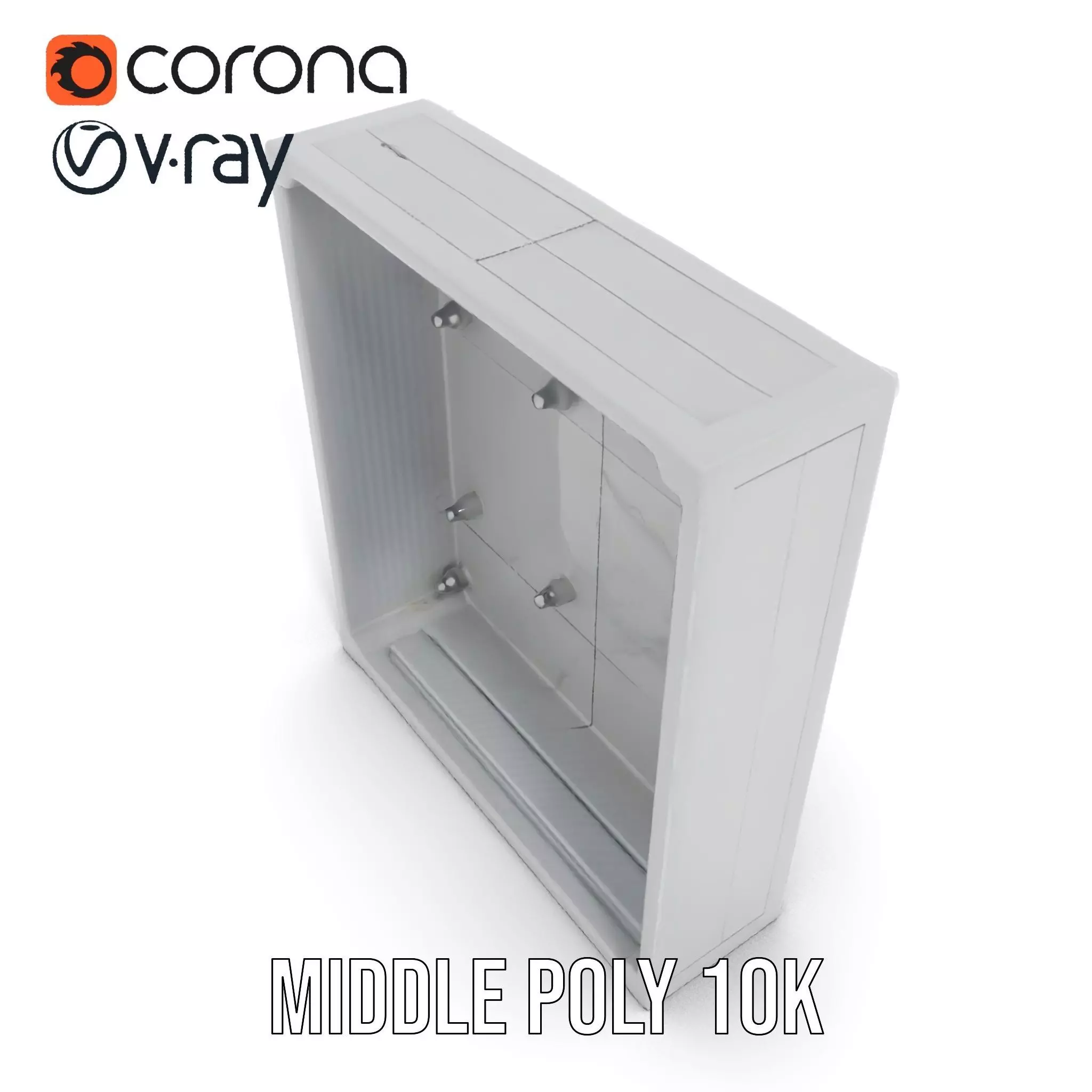 Metallic Wall Panel Model Pack Low-poly 3D model_13
