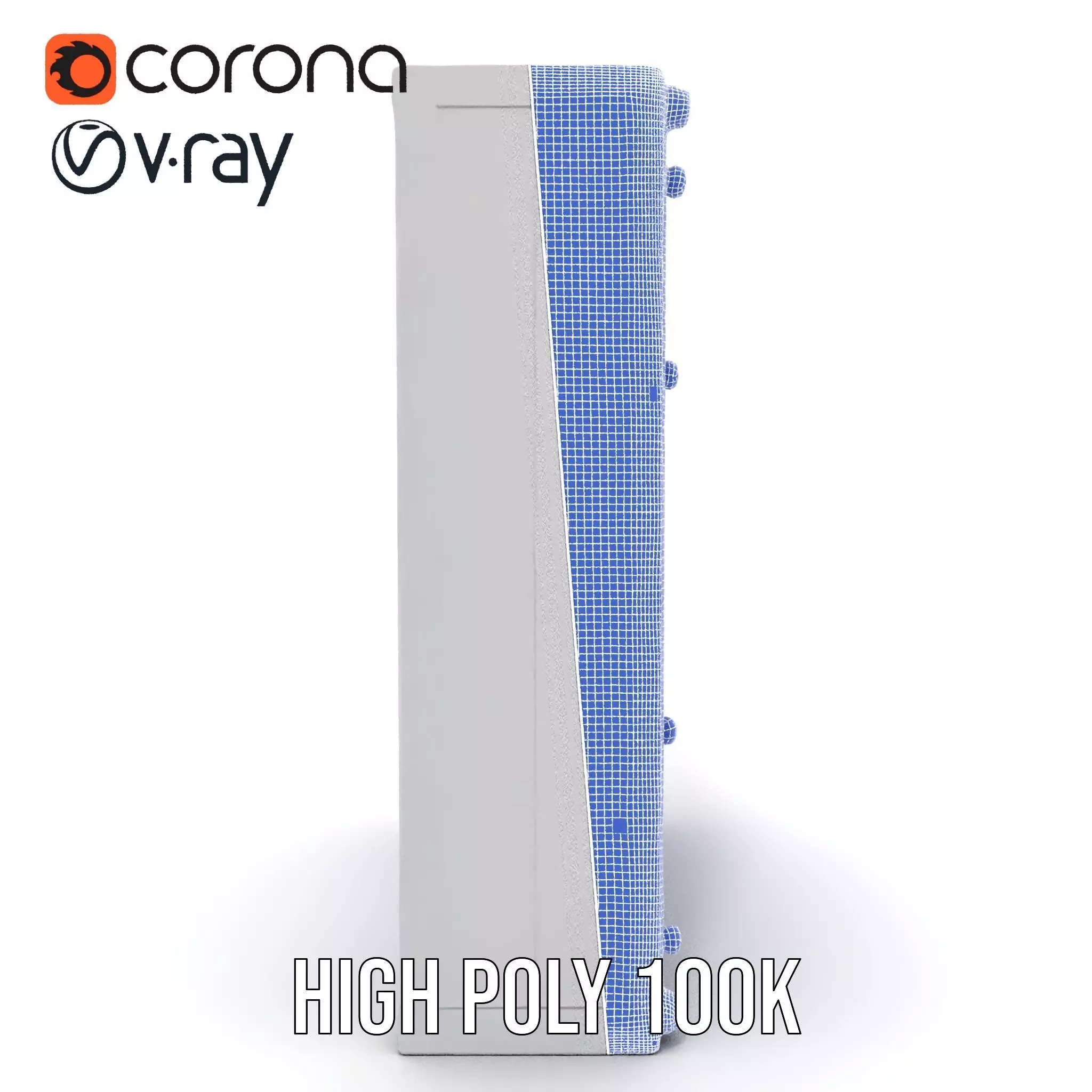 Metallic Wall Panel Model Pack Low-poly 3D model_32