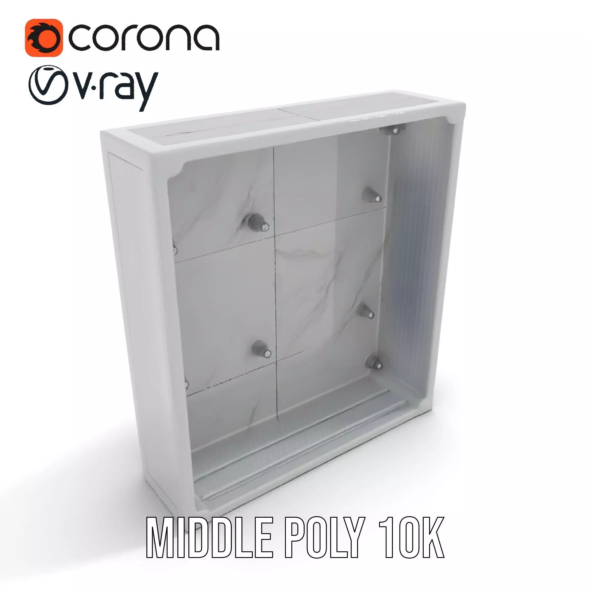 Metallic Wall Panel Model Pack Low-poly 3D model_11