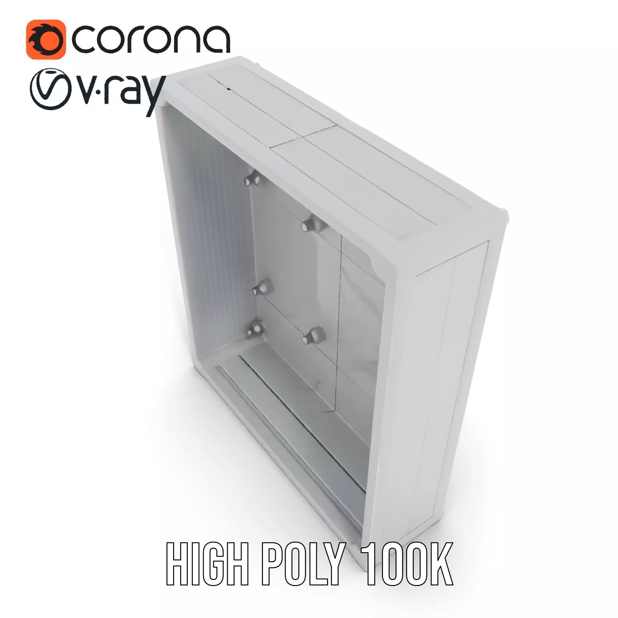 Metallic Wall Panel Model Pack Low-poly 3D model_17