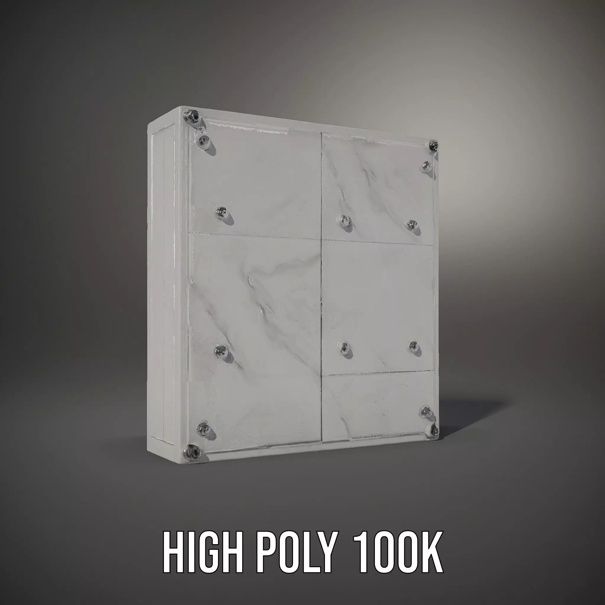 Metallic Wall Panel Model Pack Low-poly 3D model_10