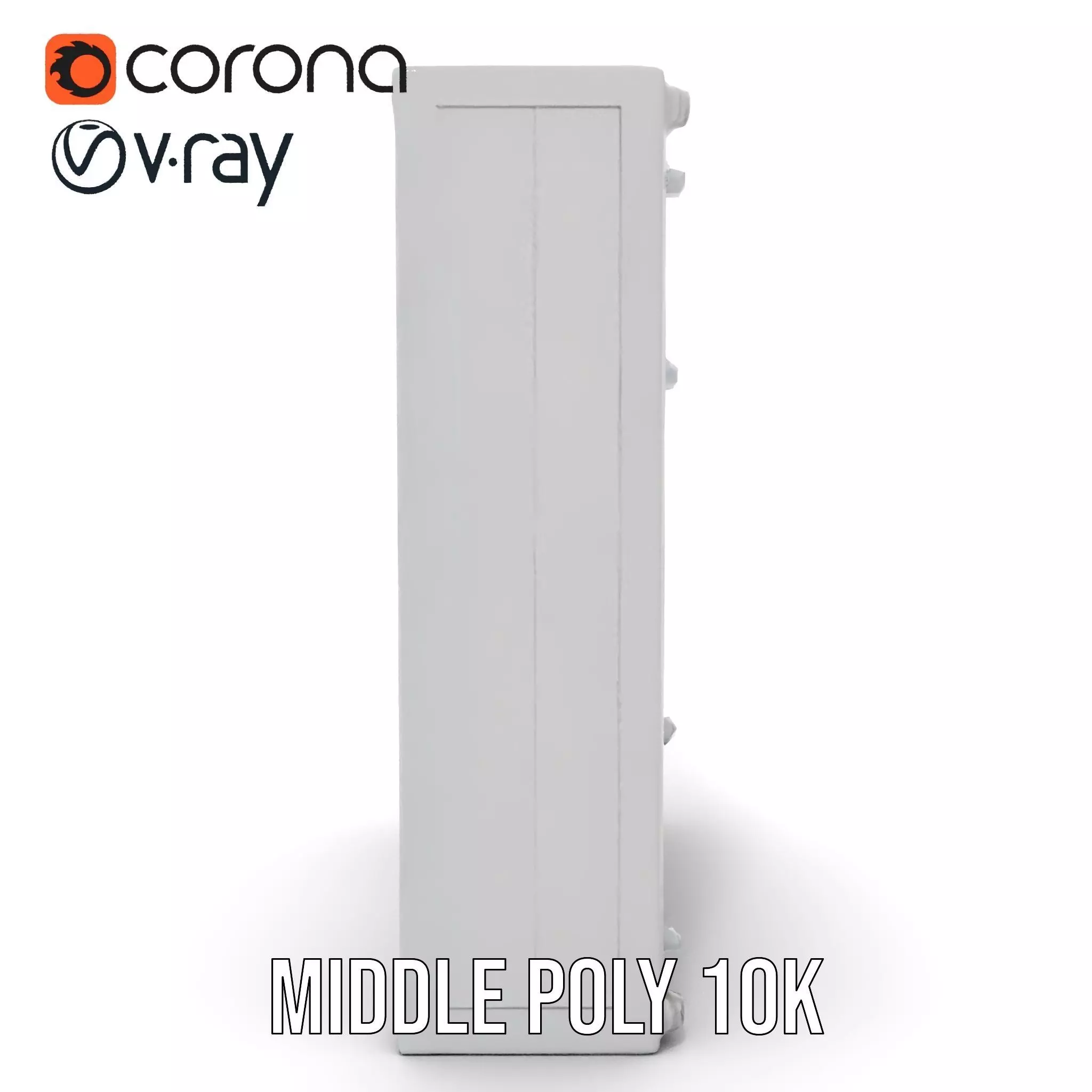 Metallic Wall Panel Model Pack Low-poly 3D model_5