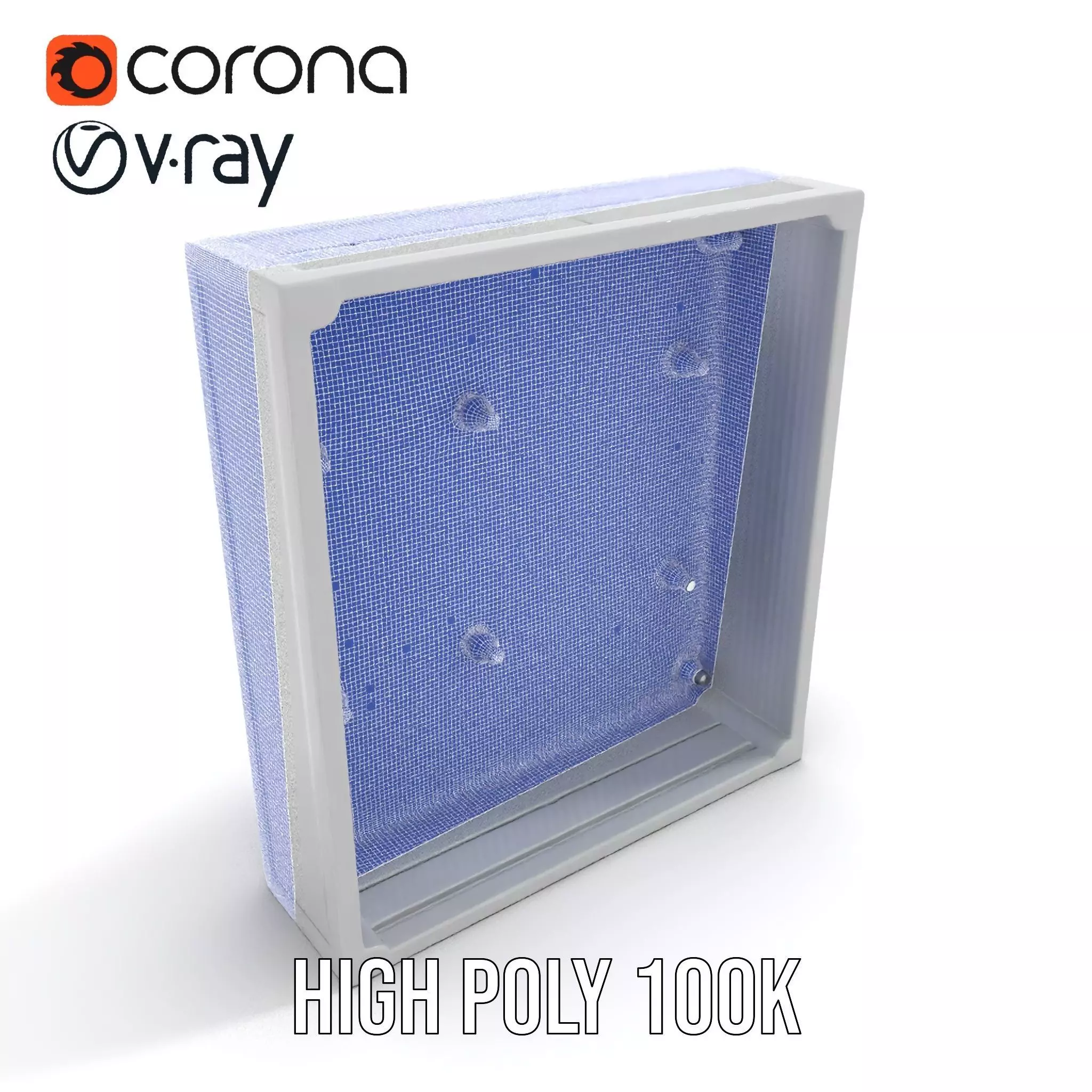 Metallic Wall Panel Model Pack Low-poly 3D model_34