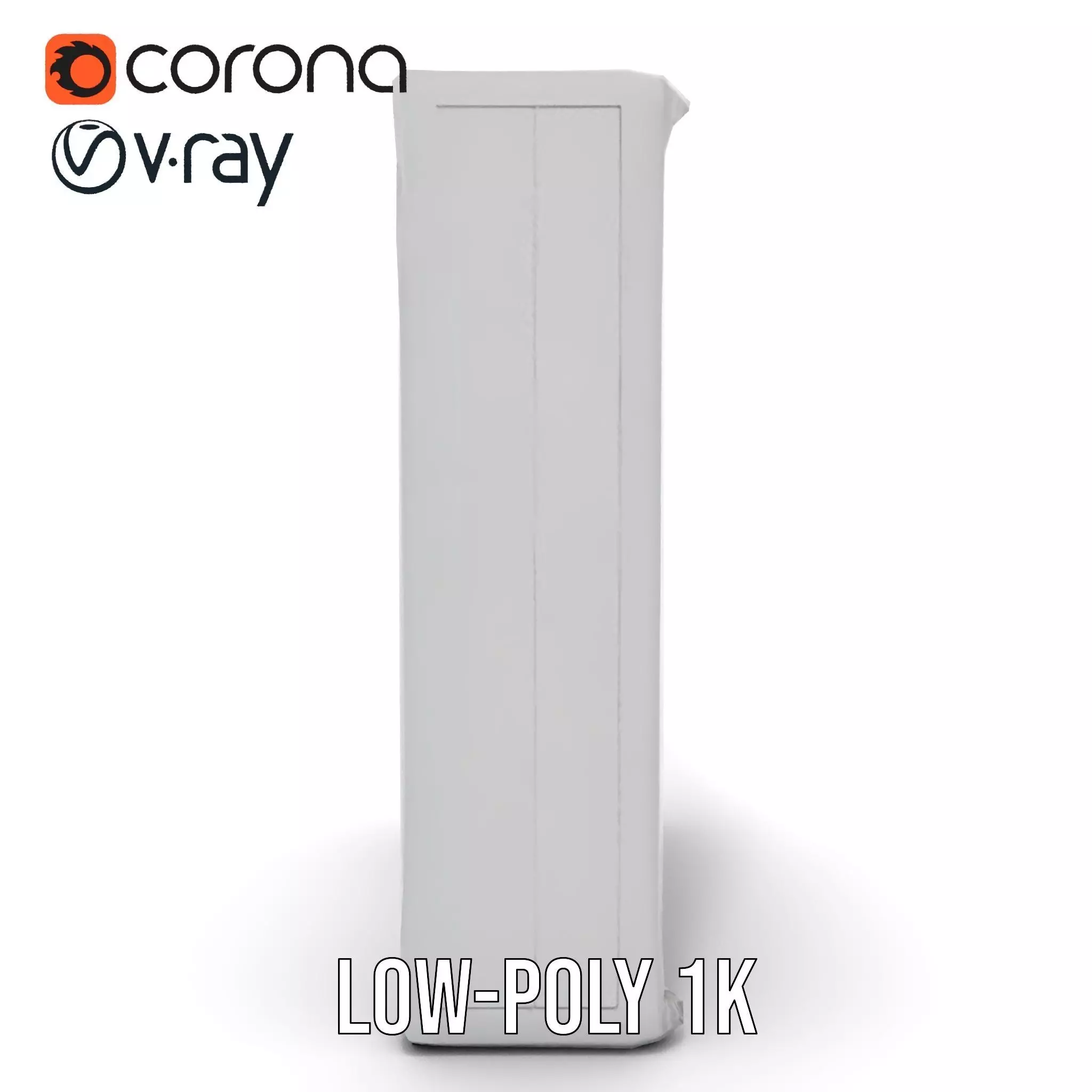 Metallic Wall Panel Model Pack Low-poly 3D model_9