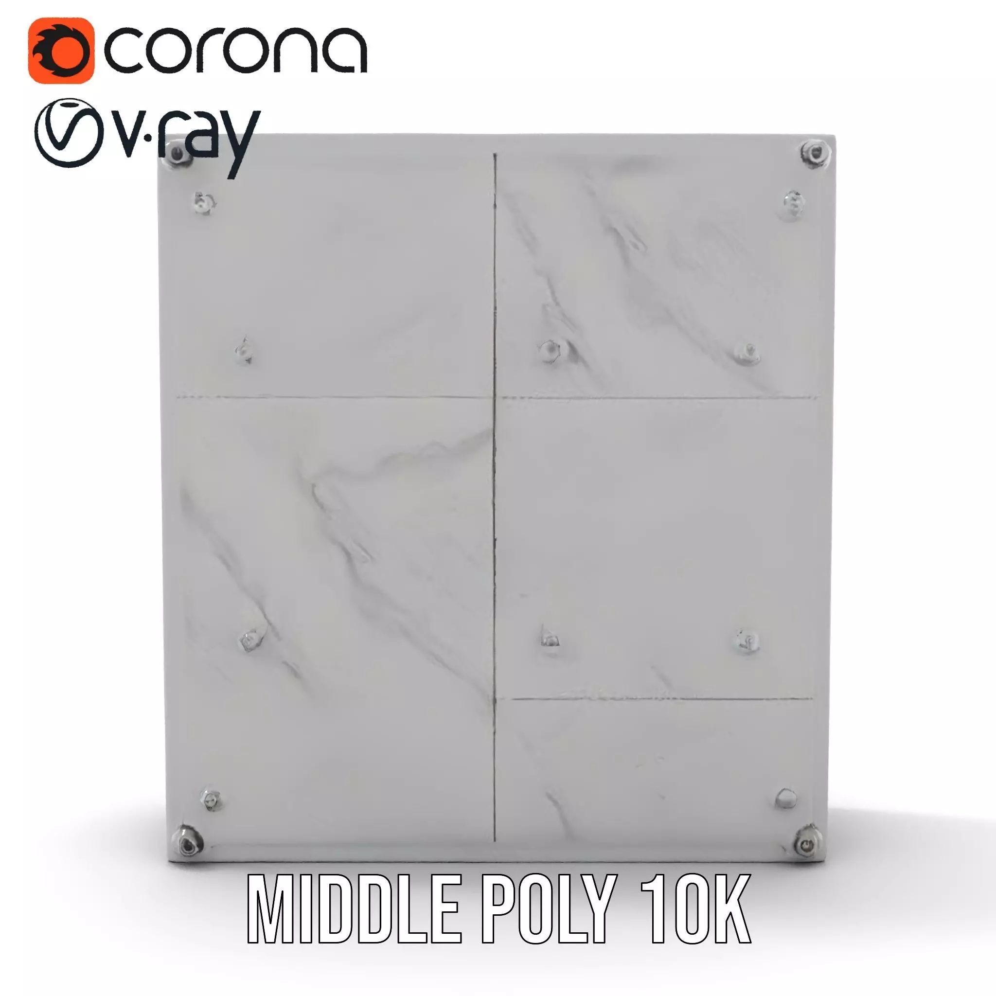 Metallic Wall Panel Model Pack Low-poly 3D model_15
